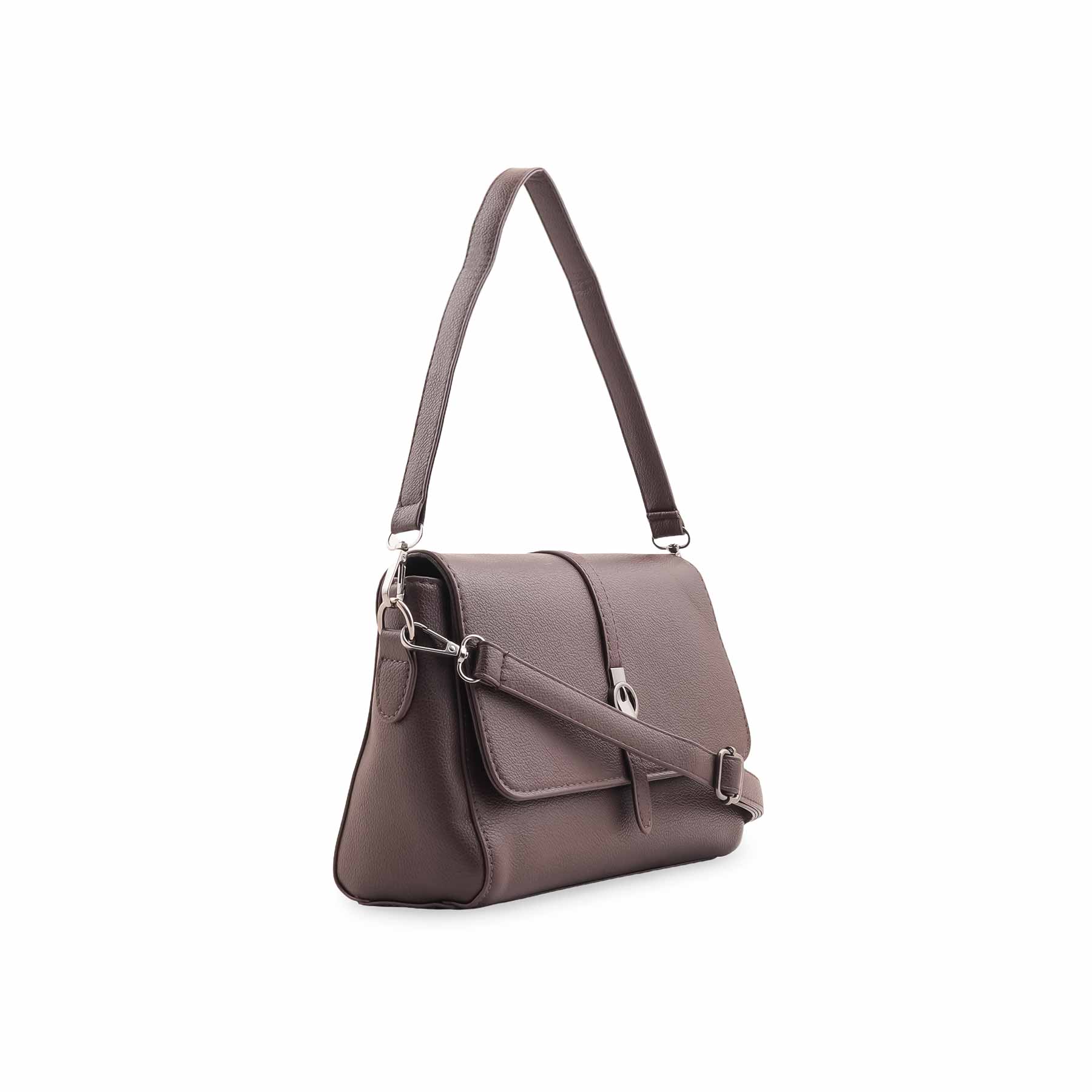 Coffee Formal Shoulder Bag For Ladies P36546 - Image 4