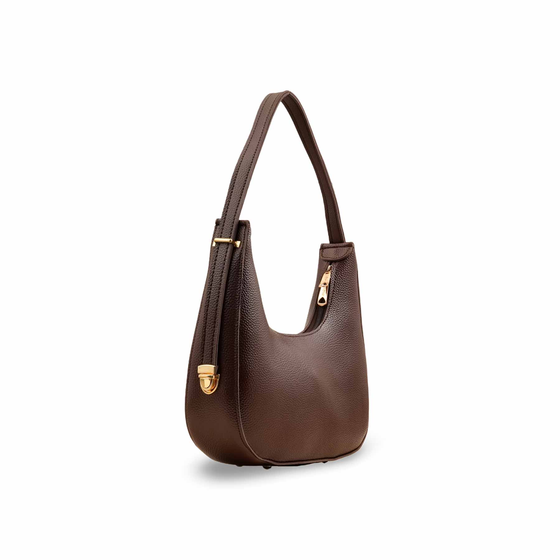Coffee Formal Shoulder Bag For Ladies P56244 - Image 2