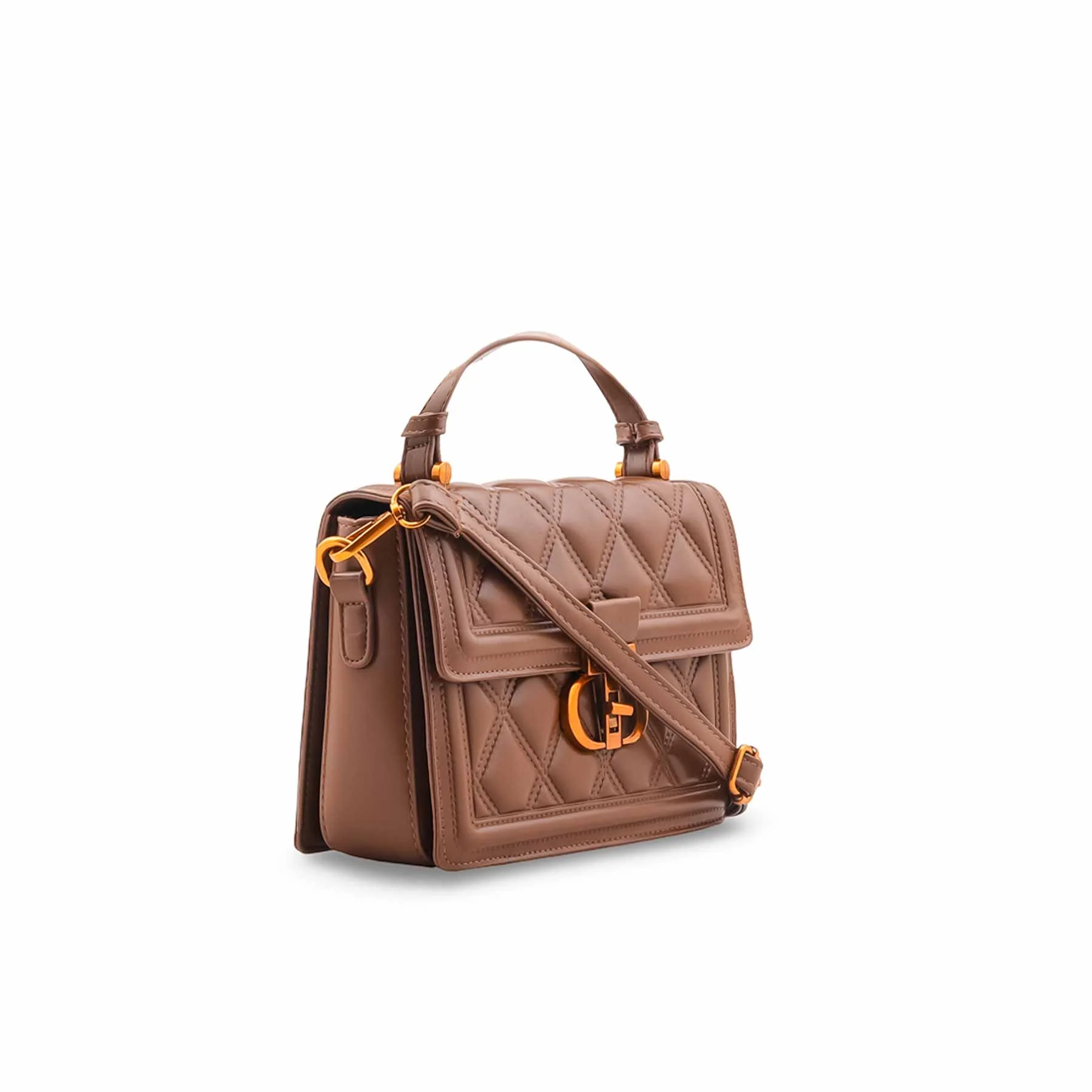 Coffee Formal Shoulder Bag For Women P36449 - Image 3