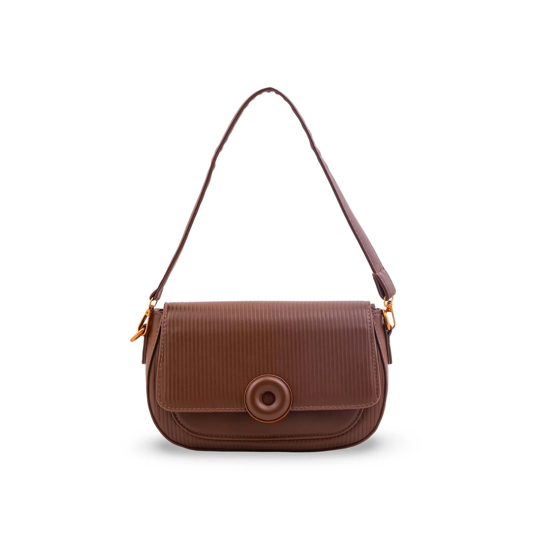Coffee Formal Shoulder Bag For Women P36615 - Image 2