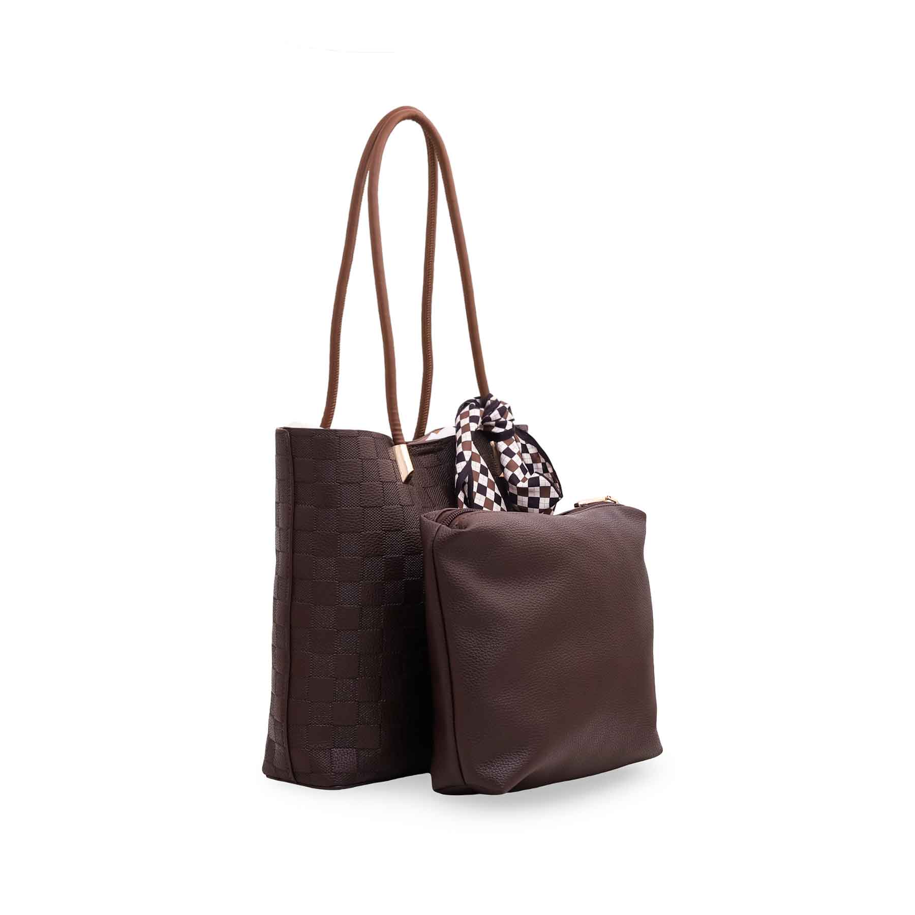 Coffee Formal Shoulder Bag P36060 - Image 2