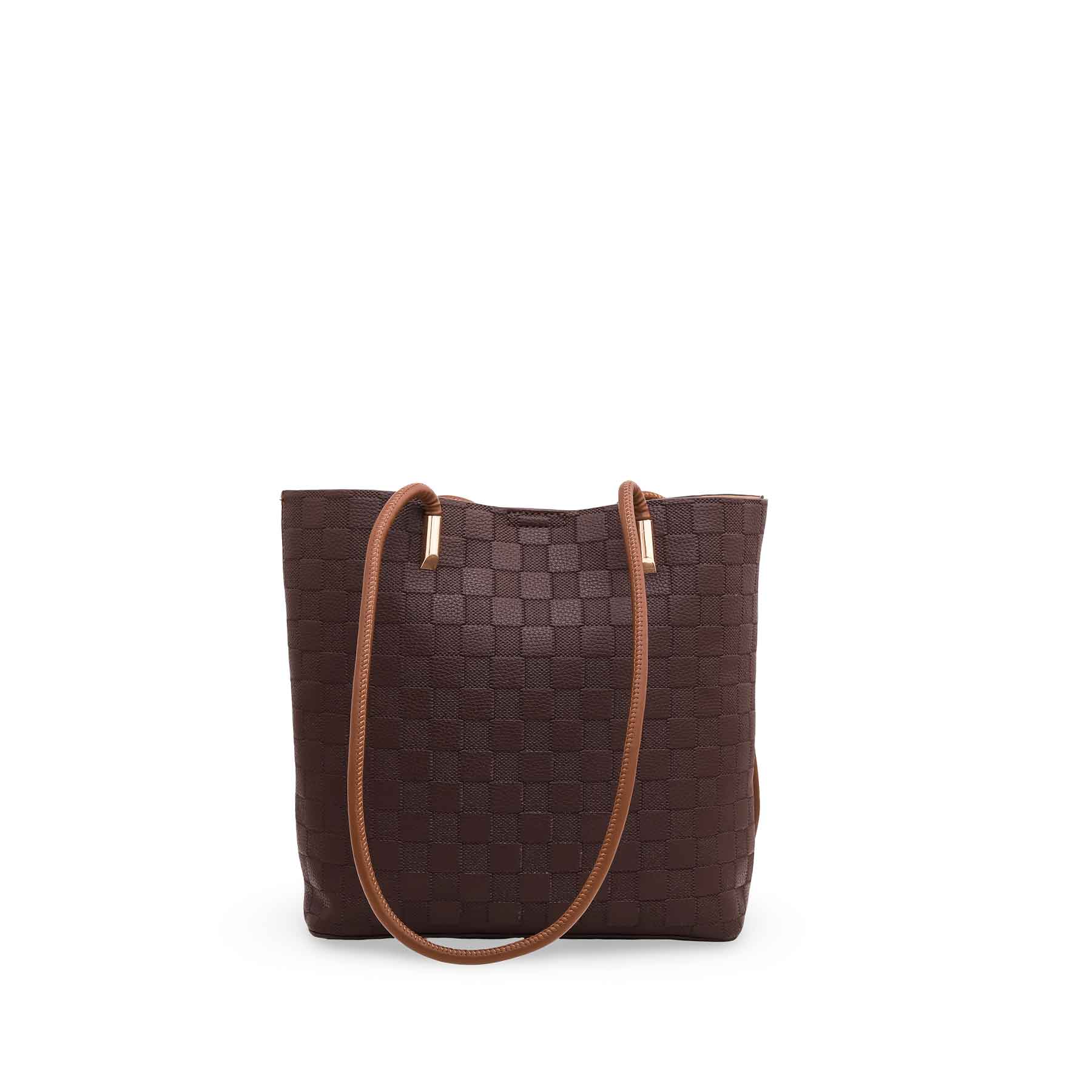 Coffee Formal Shoulder Bag P36060 - Image 3