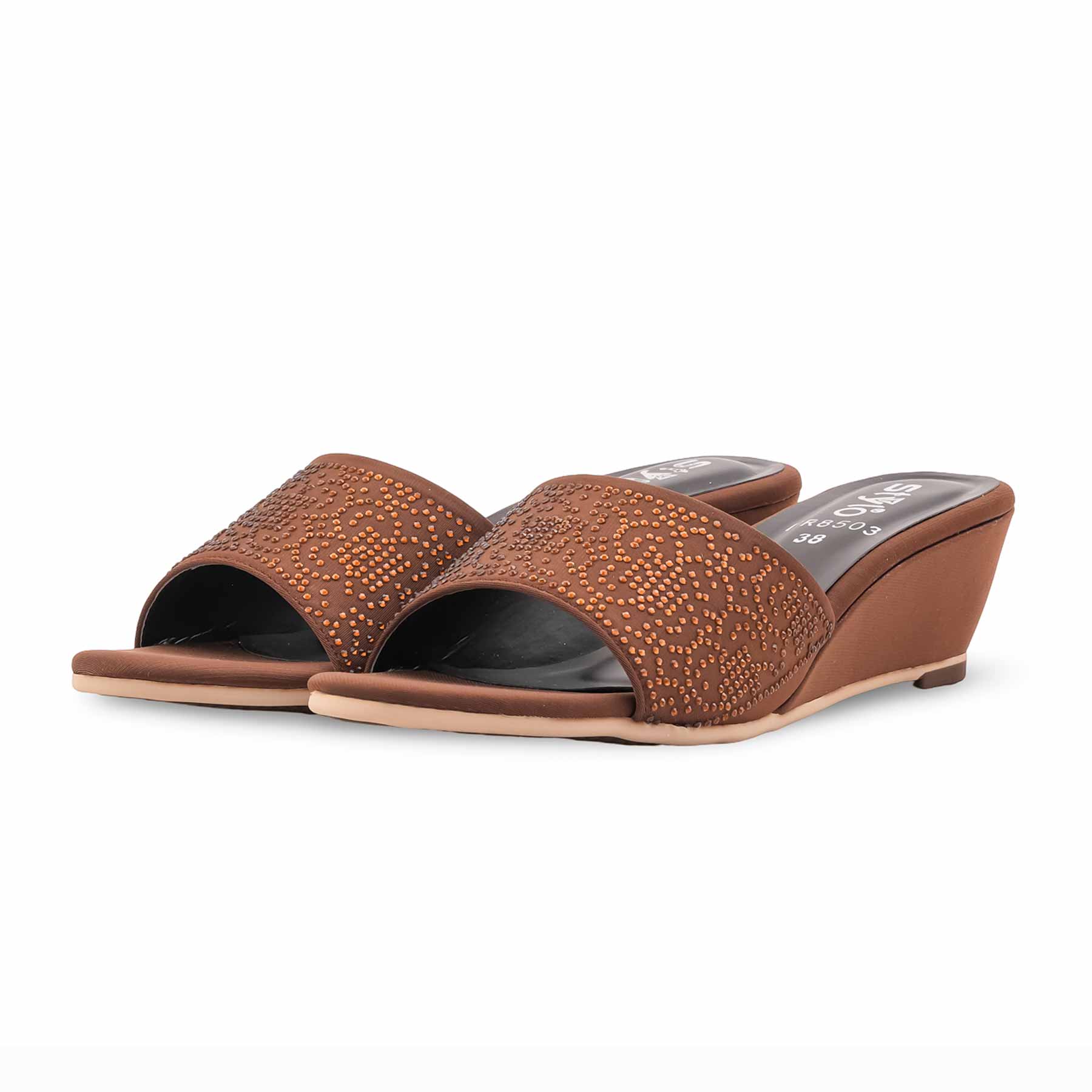 Coffee Formal Slipper For Ladies FR8503 - Image 3