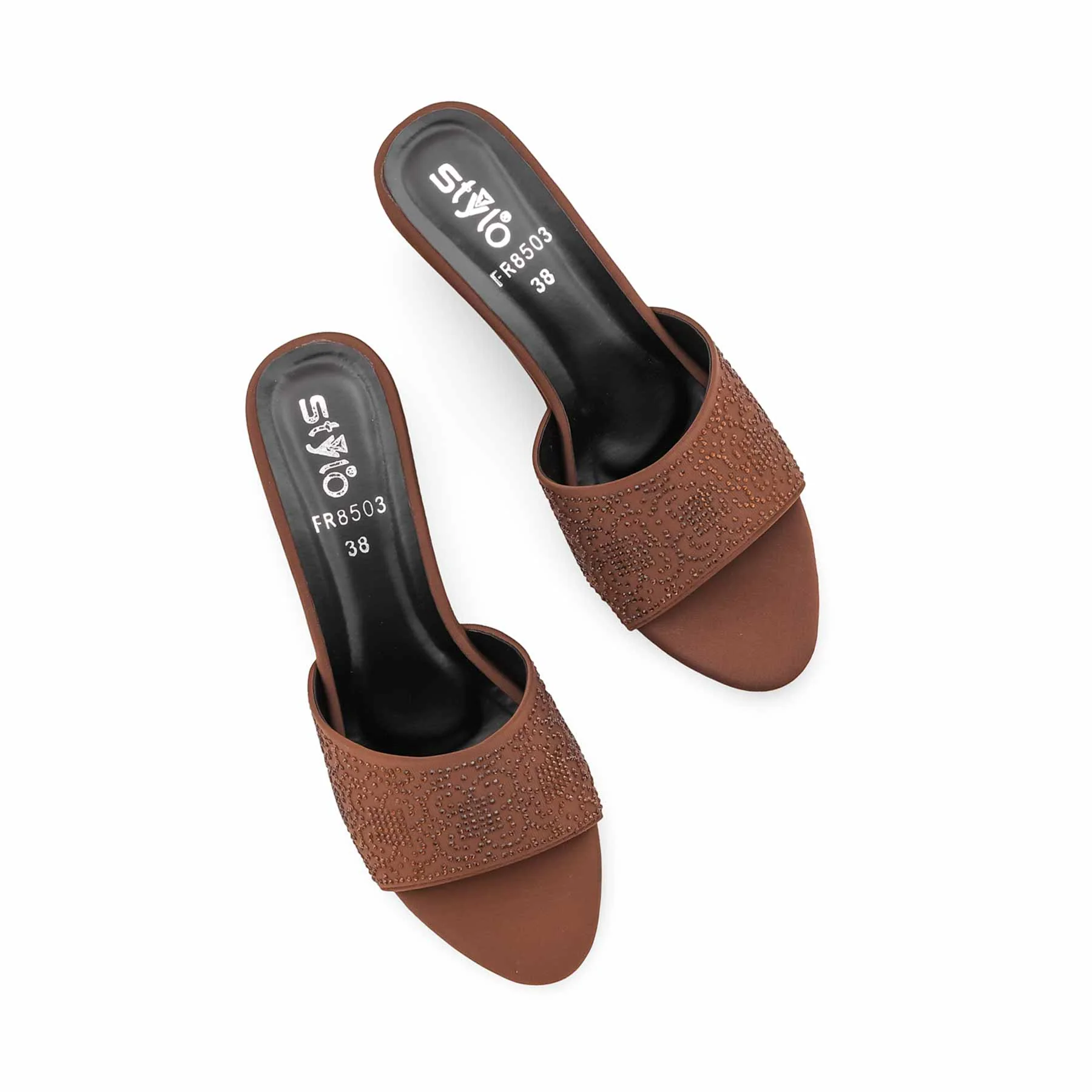 Coffee Formal Slipper For Ladies FR8503 - Image 5