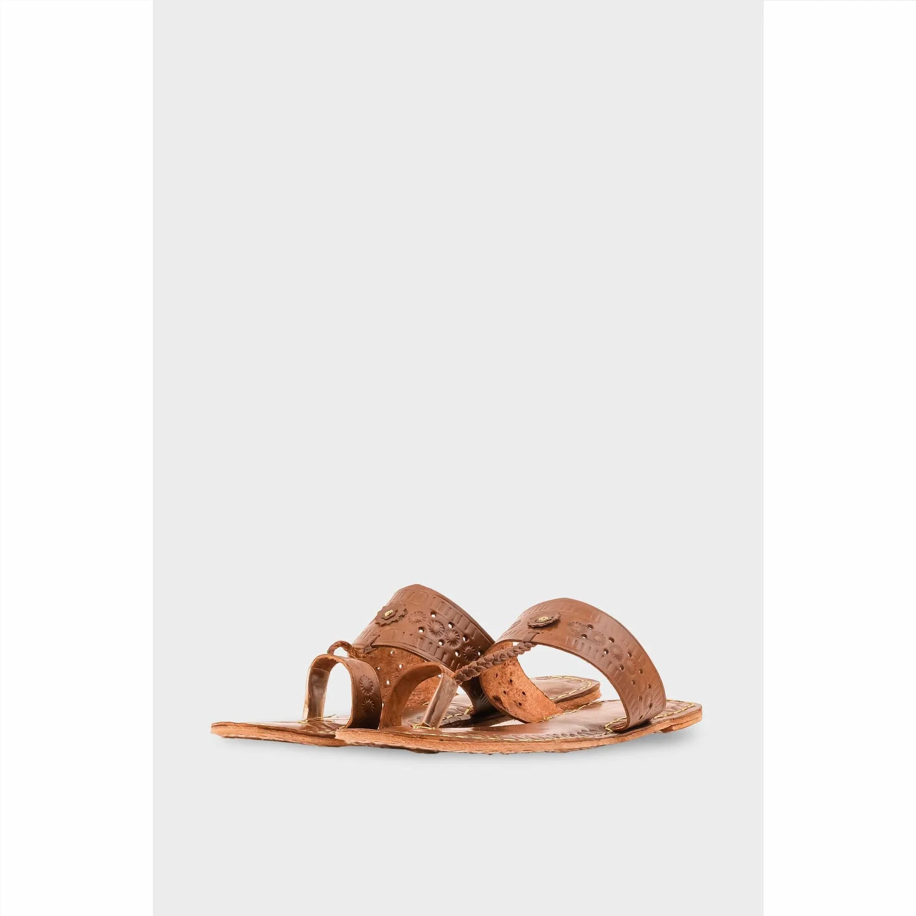 Coffee Leather Kolapori For Women EC0262 - Image 3