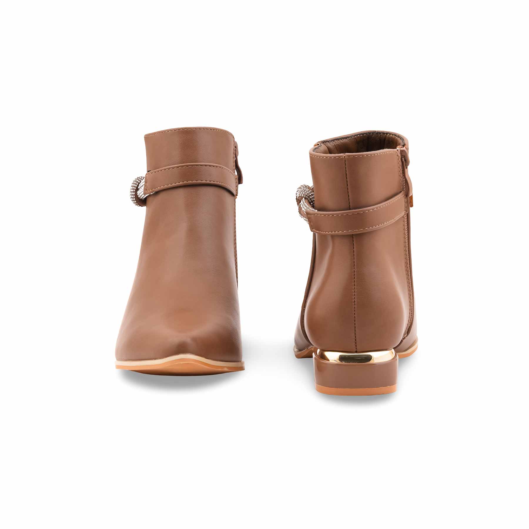 Coffee Long Shoes For Ladies WN9024 - Image 4