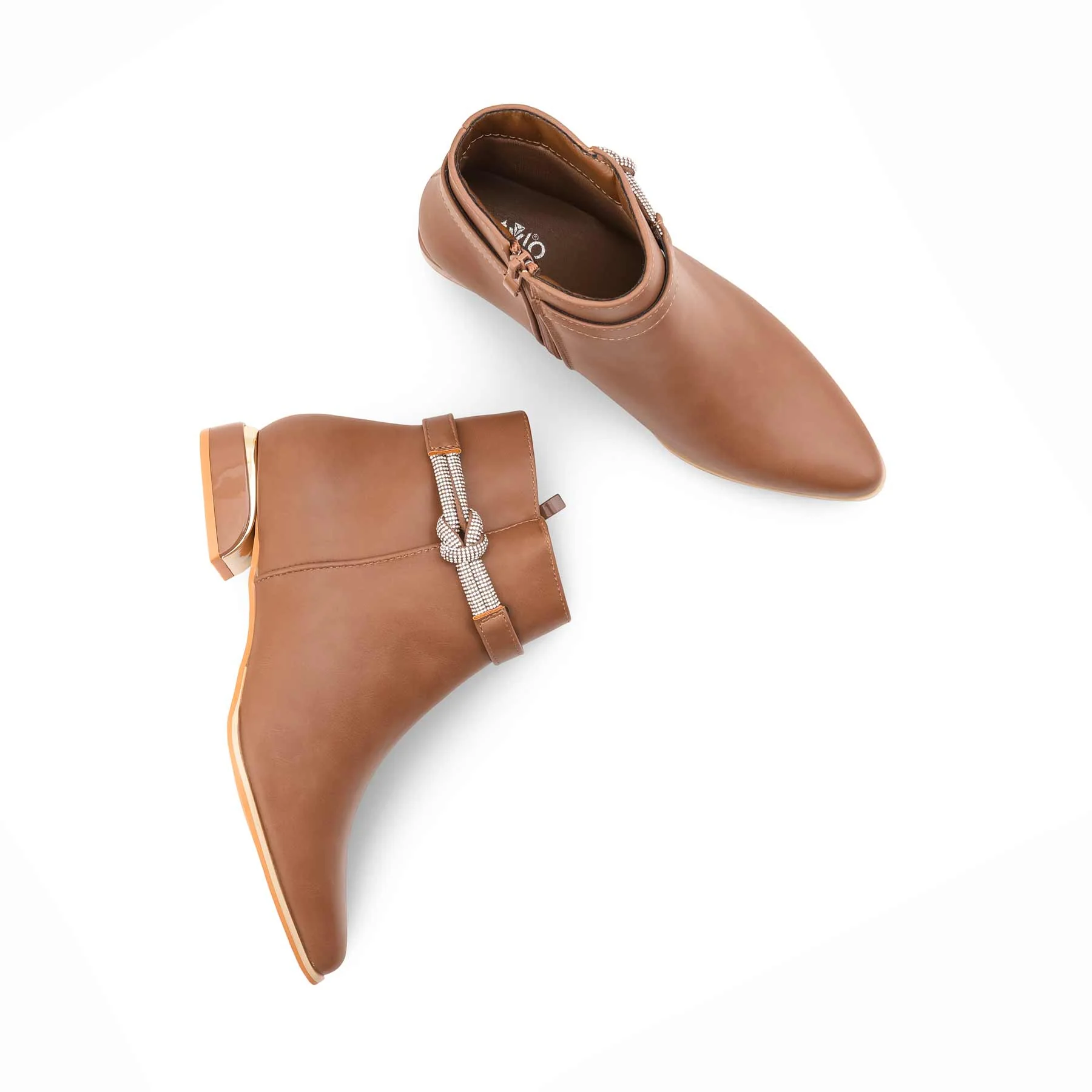 Coffee Long Shoes For Ladies WN9024 - Image 5