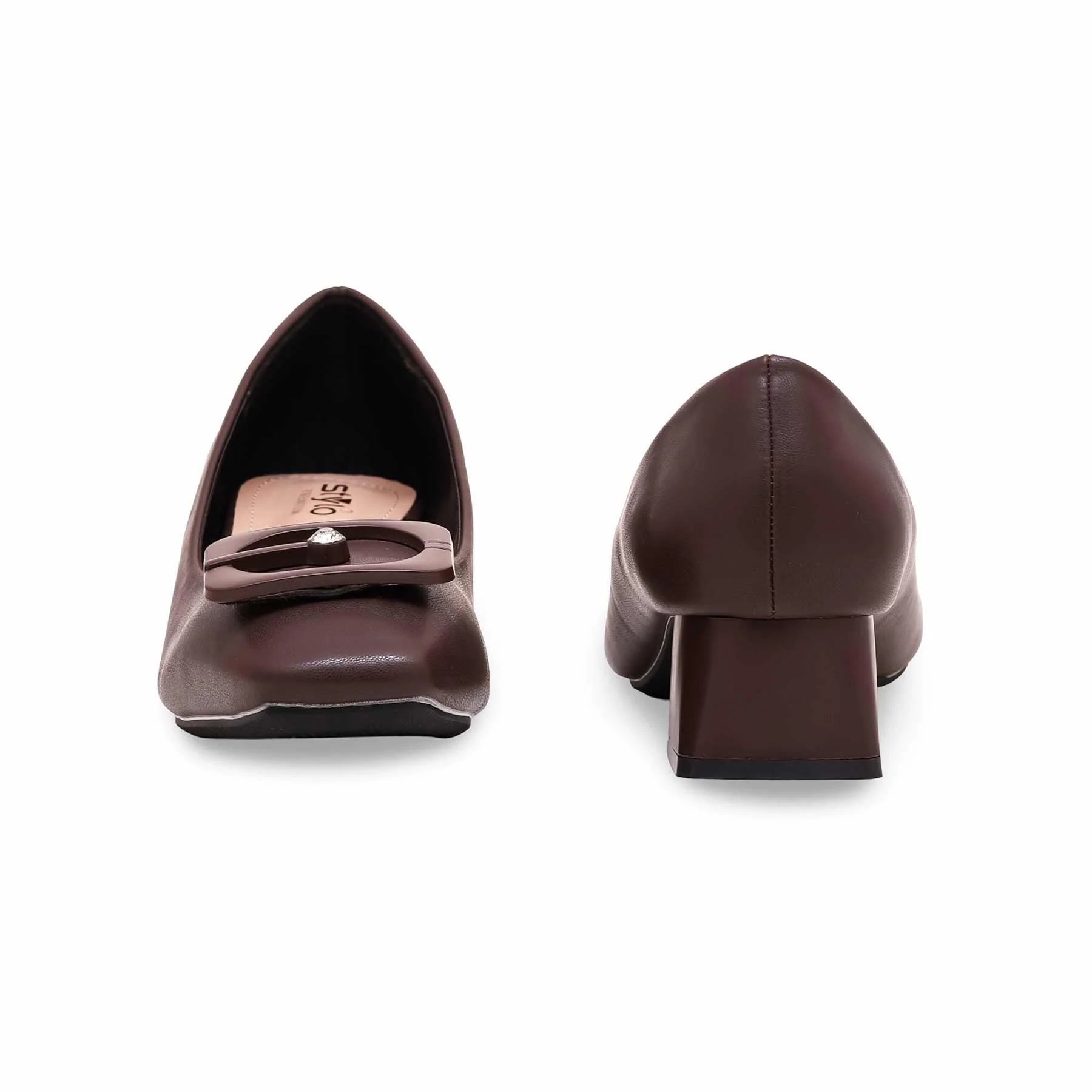 Coffee Winter Court Shoes WN7452 - Image 3
