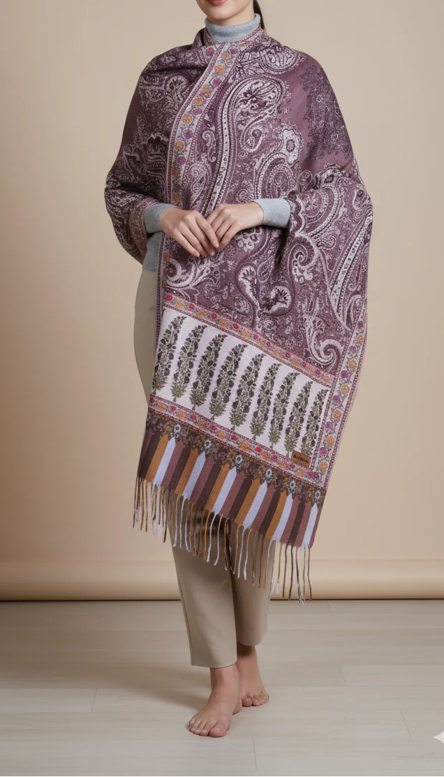 Coffee Winter Stole PN5148 - Image 4