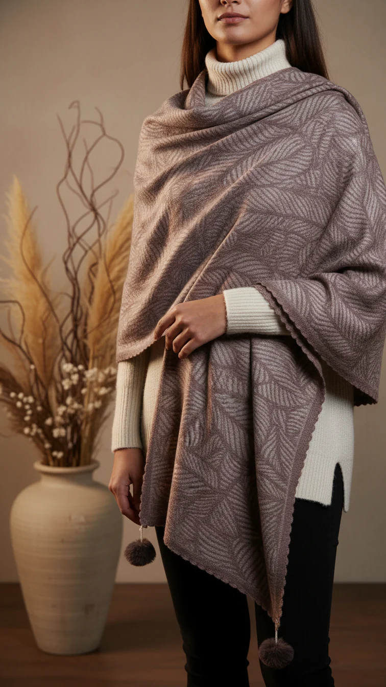Coffee Winter Stole PW5745