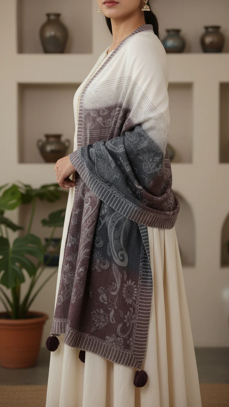 Coffee Winter Stole PW5762