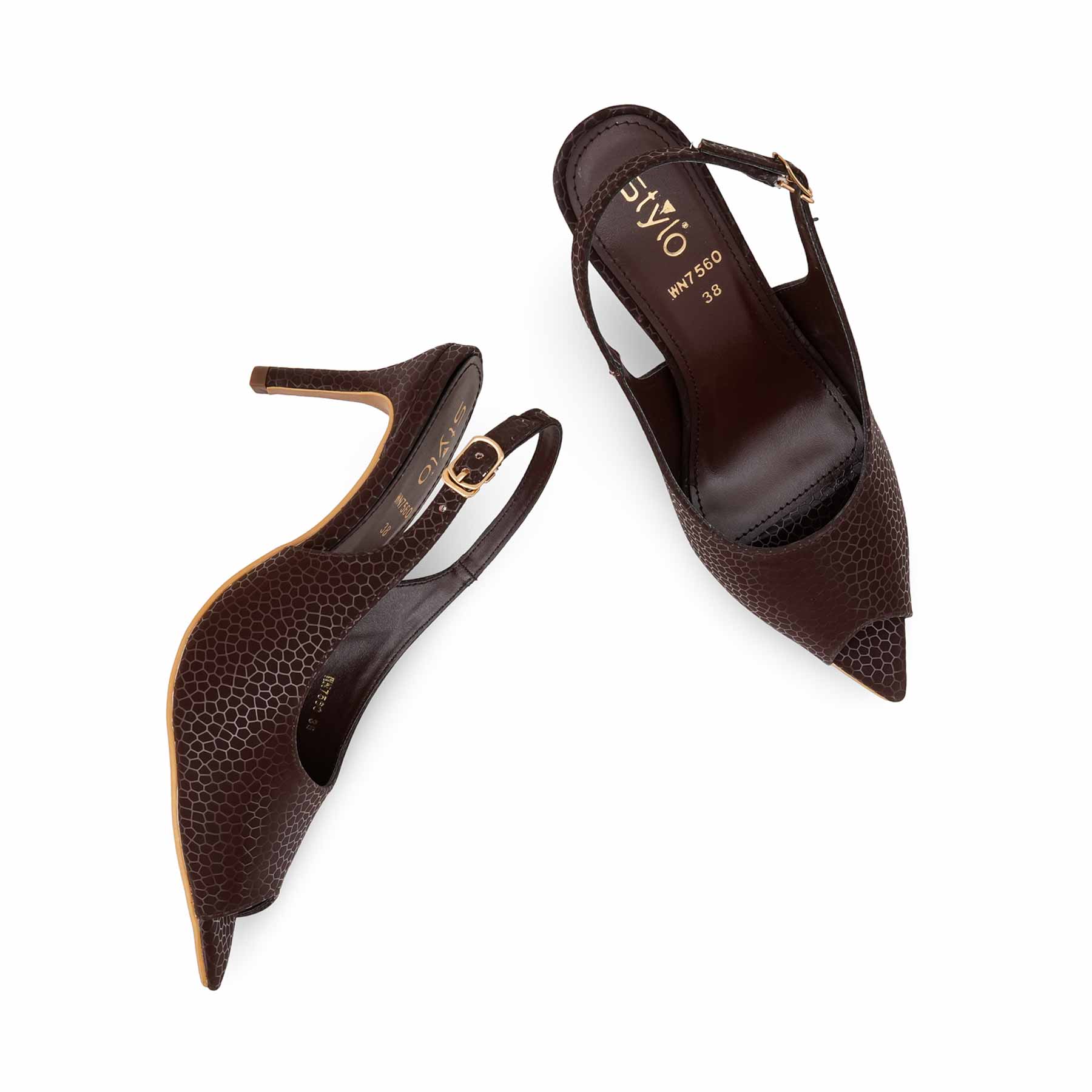 Coffee Women Court Shoes WN7560 - Image 5