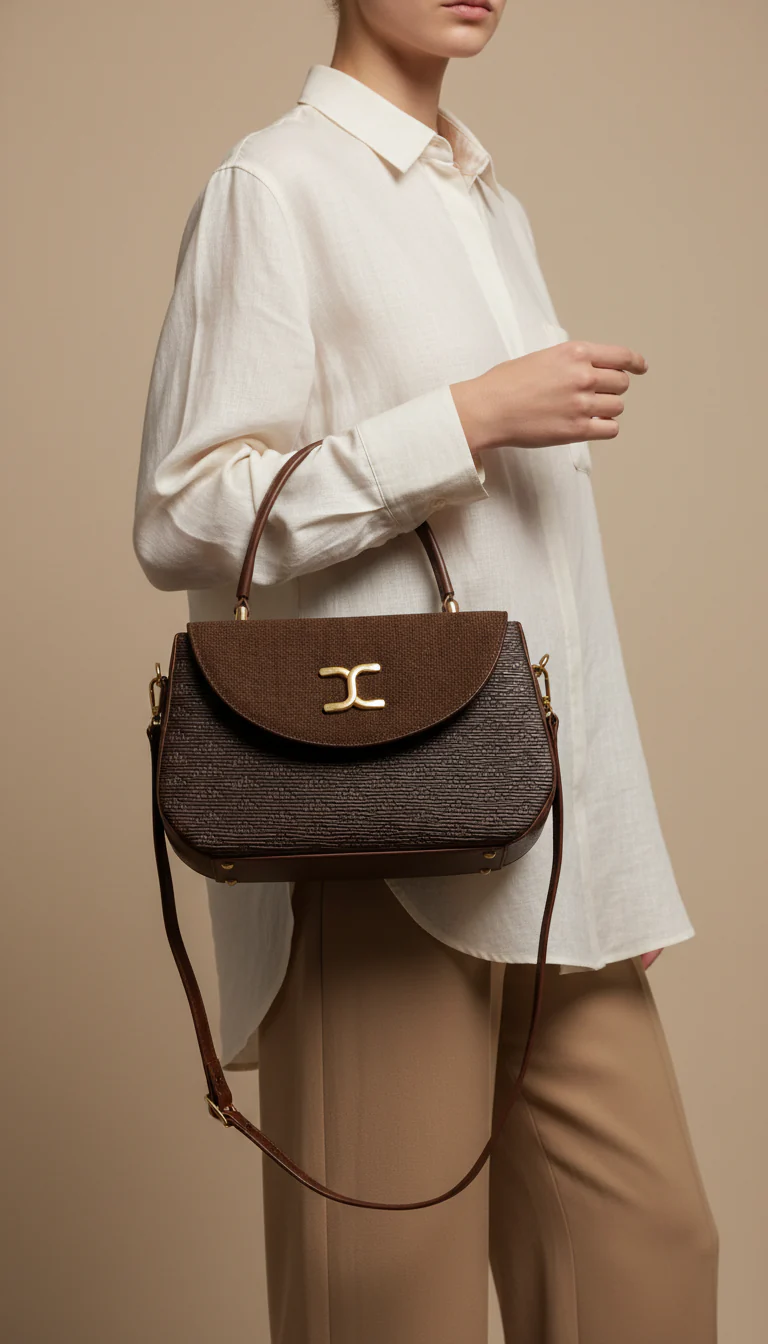 Coffee Women Formal Shoulder Bag P55806