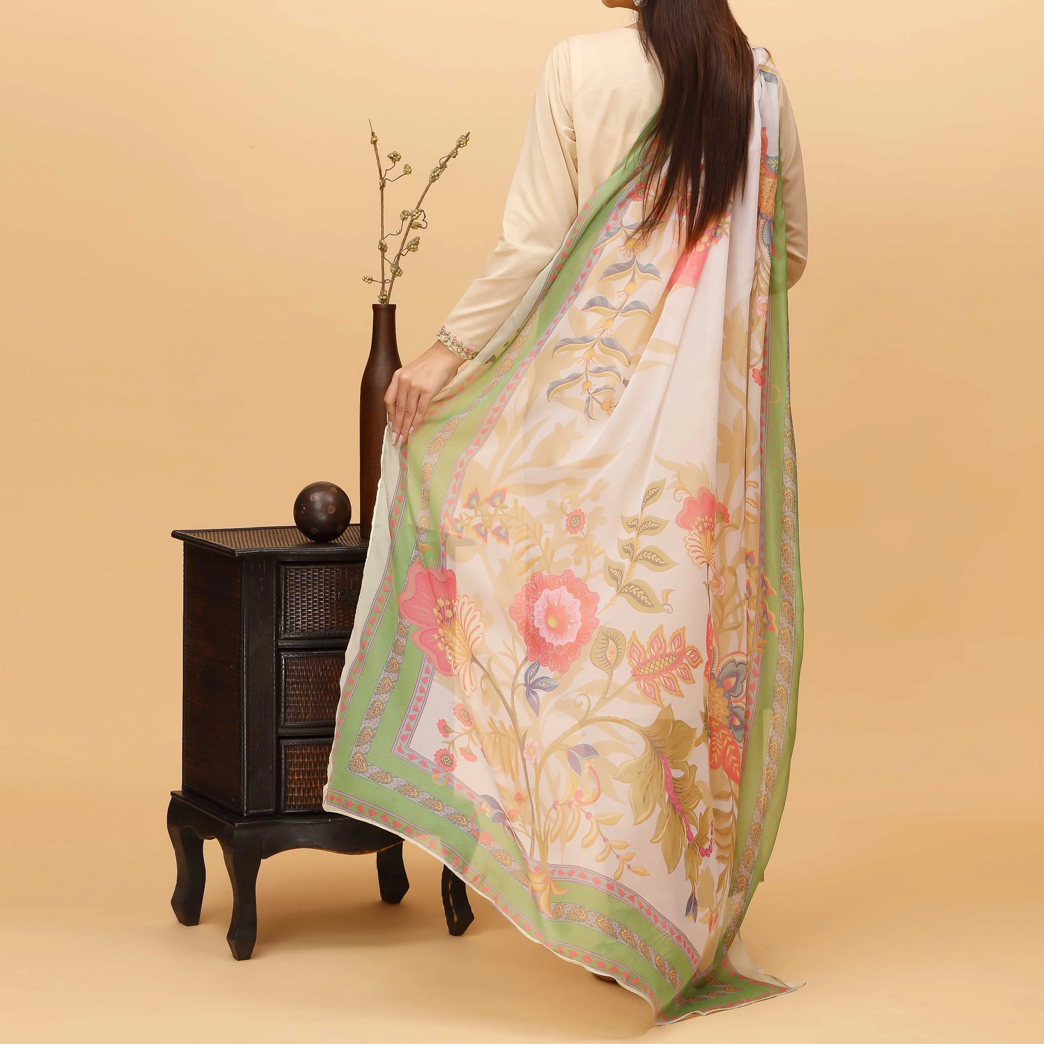 3PC Digital Printed Cambric Suit PS4131 - Image 3