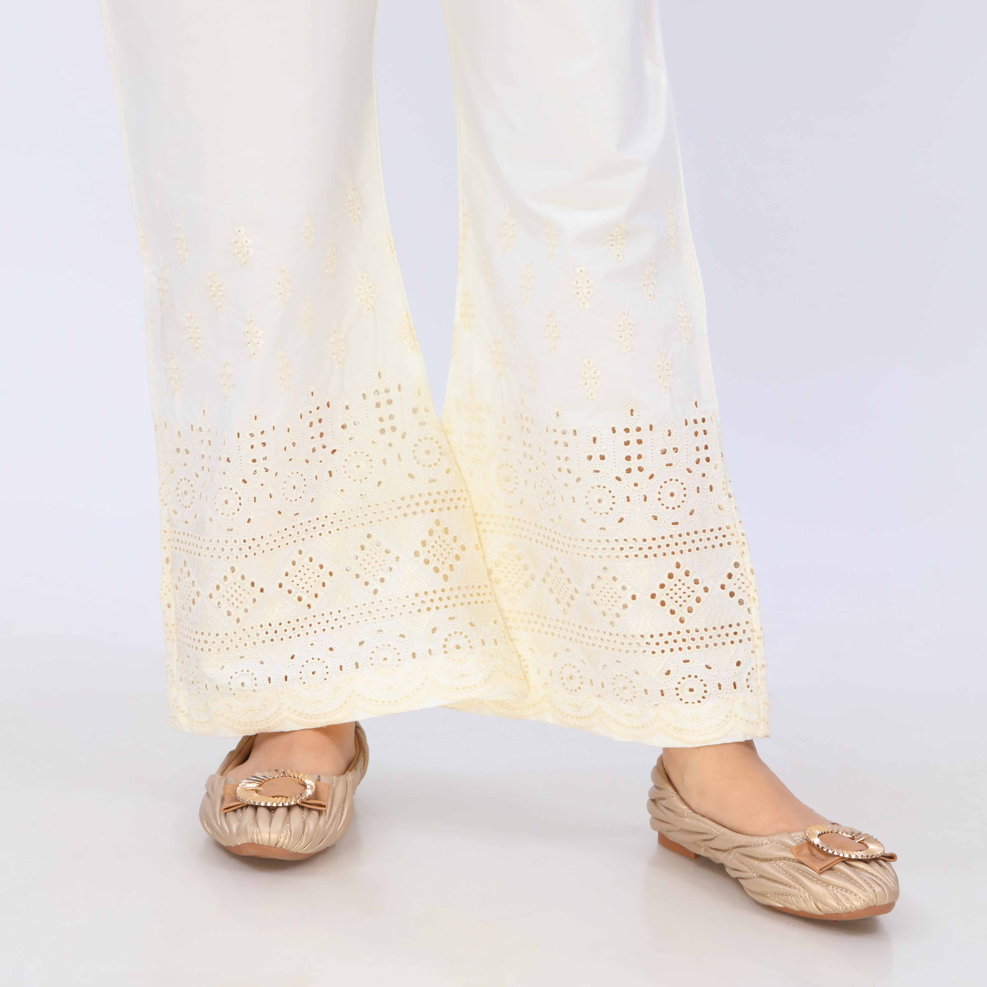 Cream Cotton Cambric Trouser PL5082 - Image 2