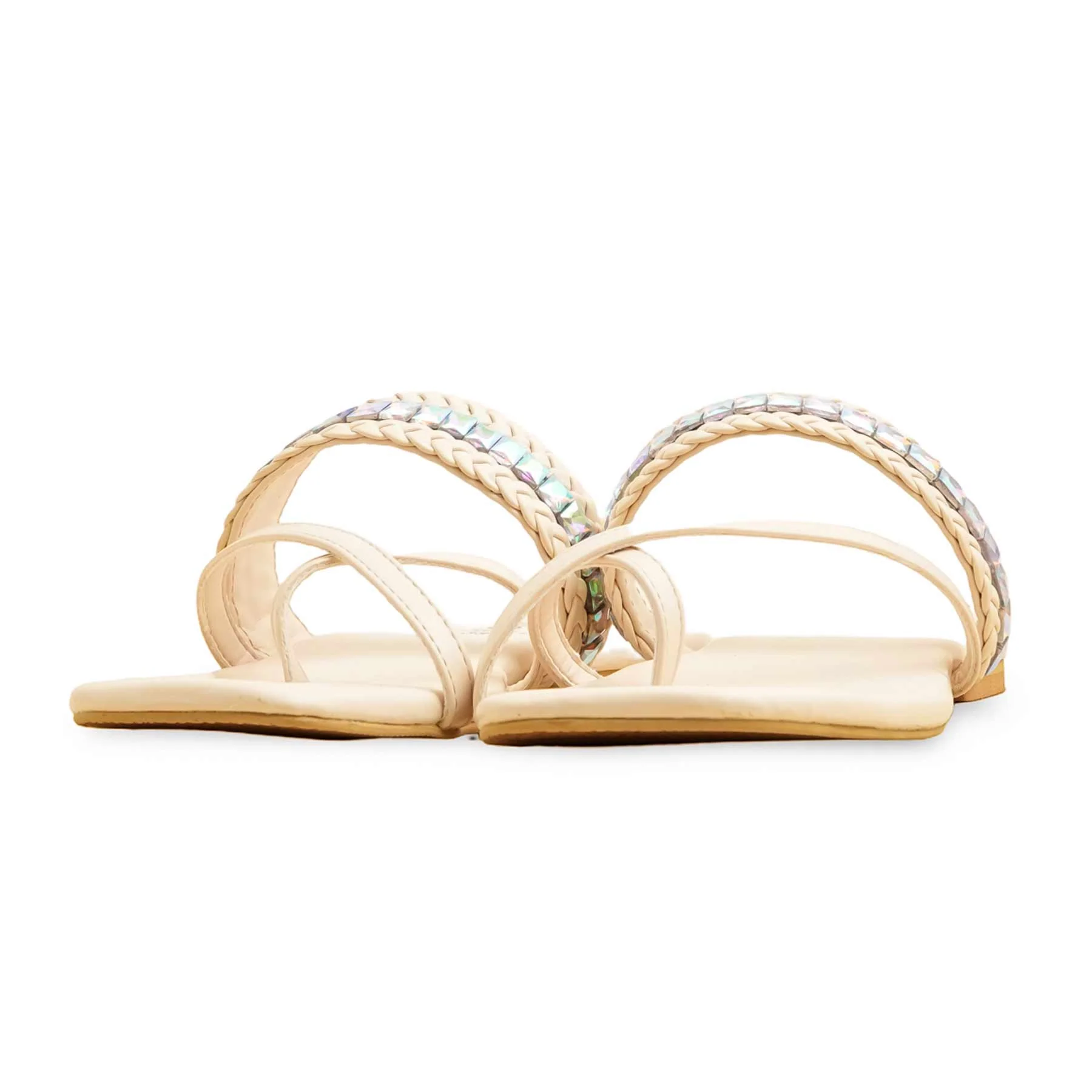 Cream Formal Chappal FR0571 - Image 3