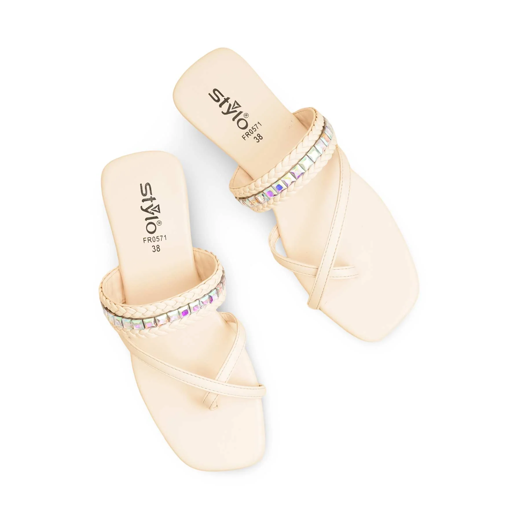 Cream Formal Chappal FR0571 - Image 5