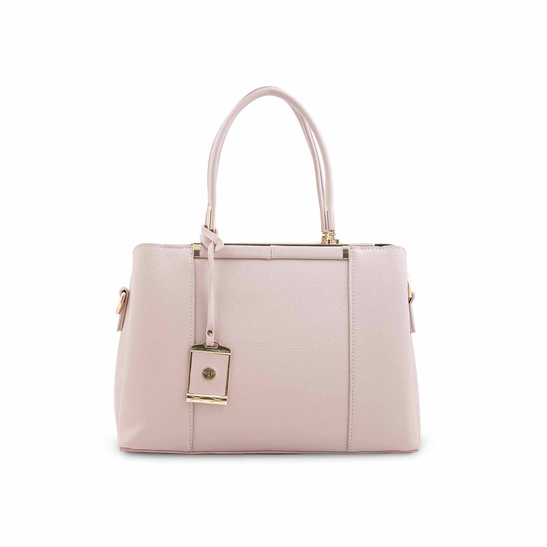 Cream Formal Hand Bag For Ladies P36573 - Image 2