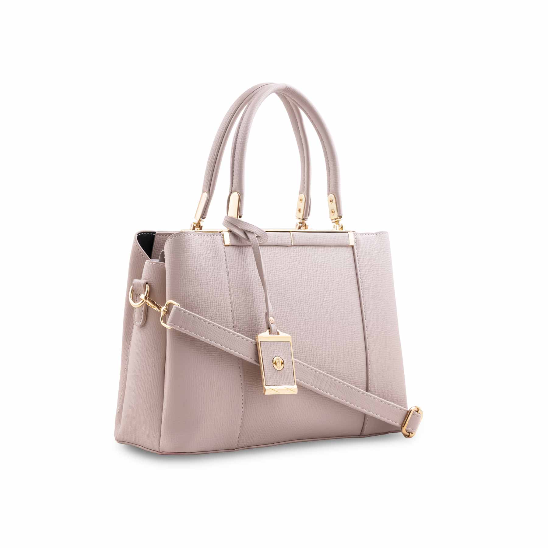 Cream Formal Hand Bag For Ladies P36573 - Image 3