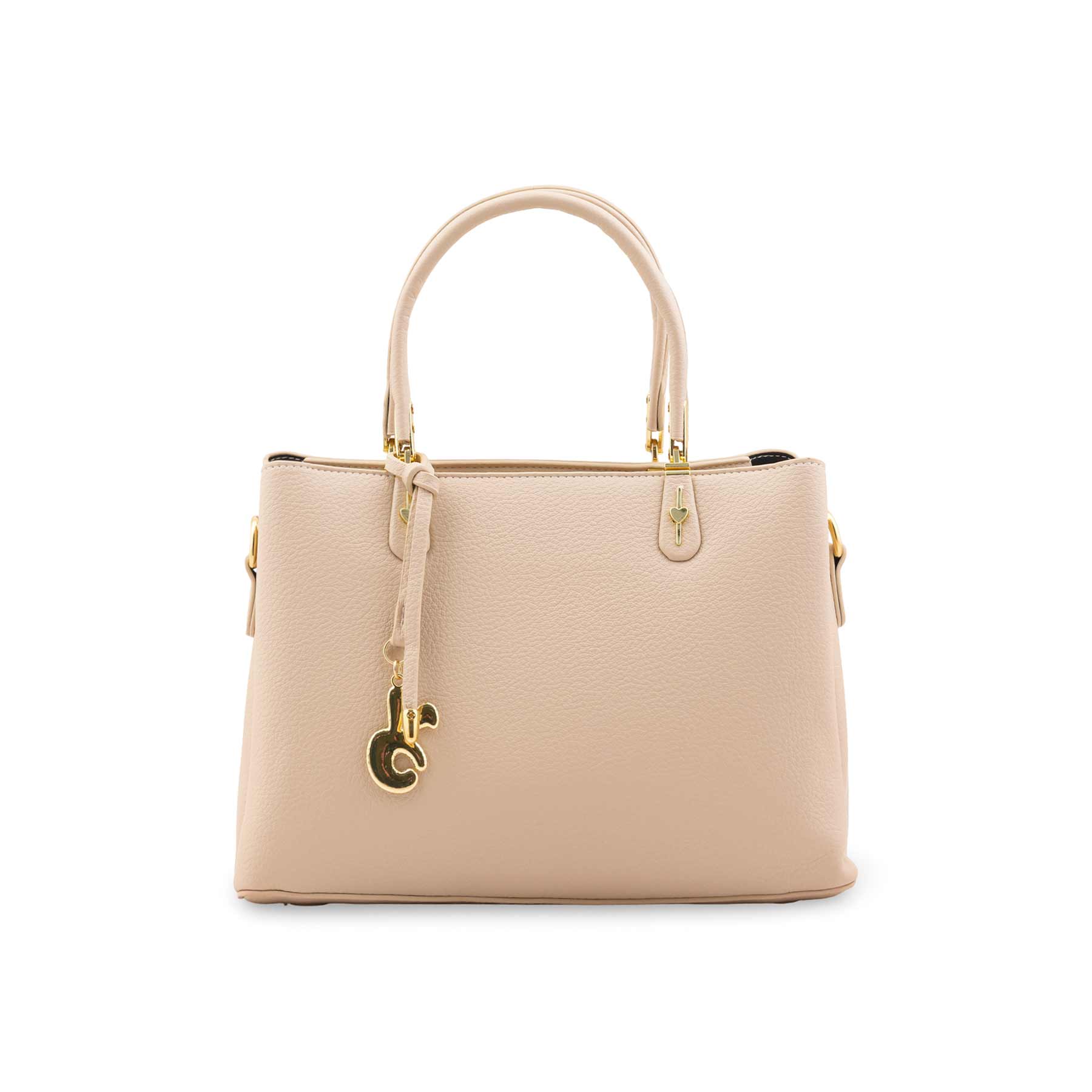 Cream Formal Hand Bag For Women P36442 - Image 2