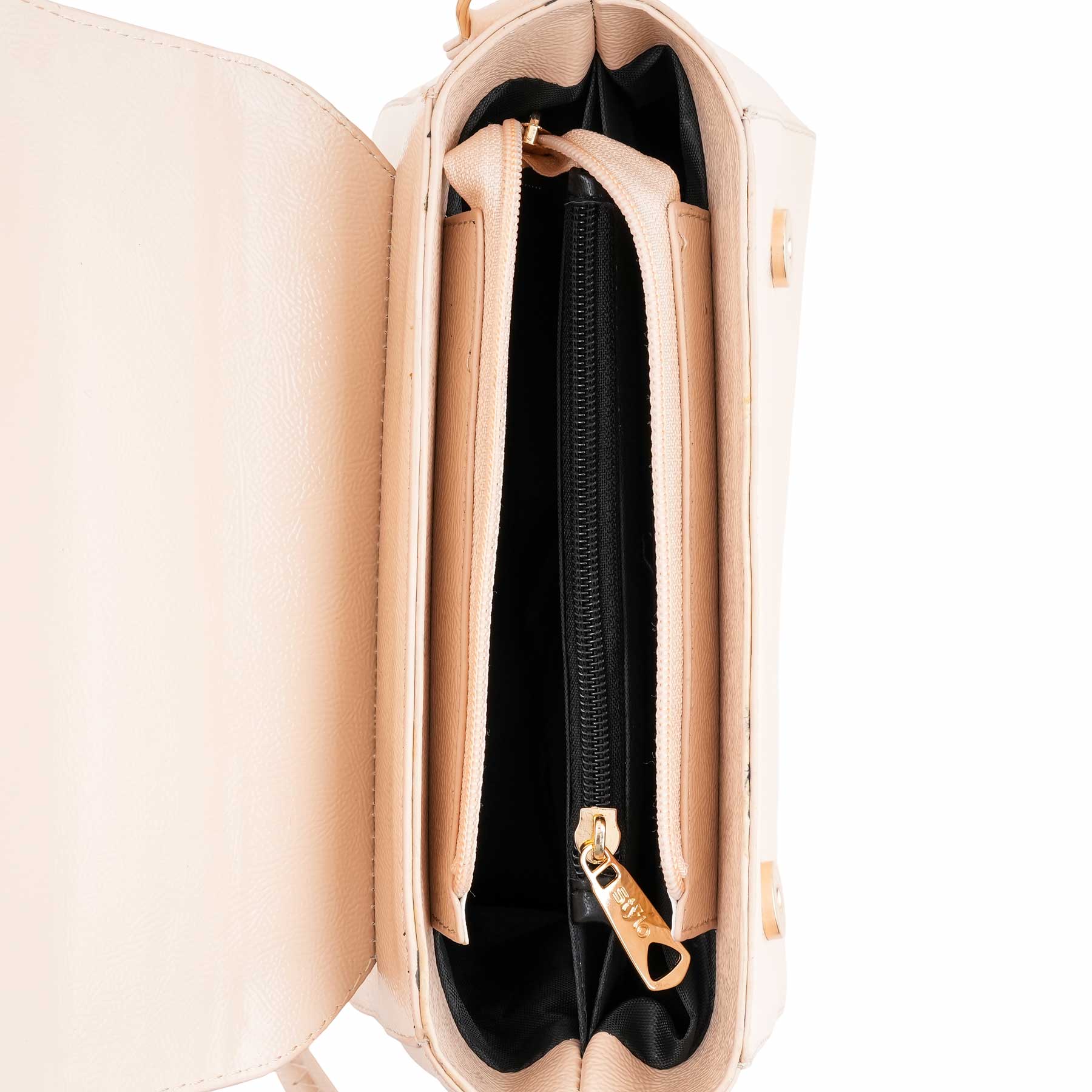 Cream Formal Hand Bag For Women P55893 - Image 5