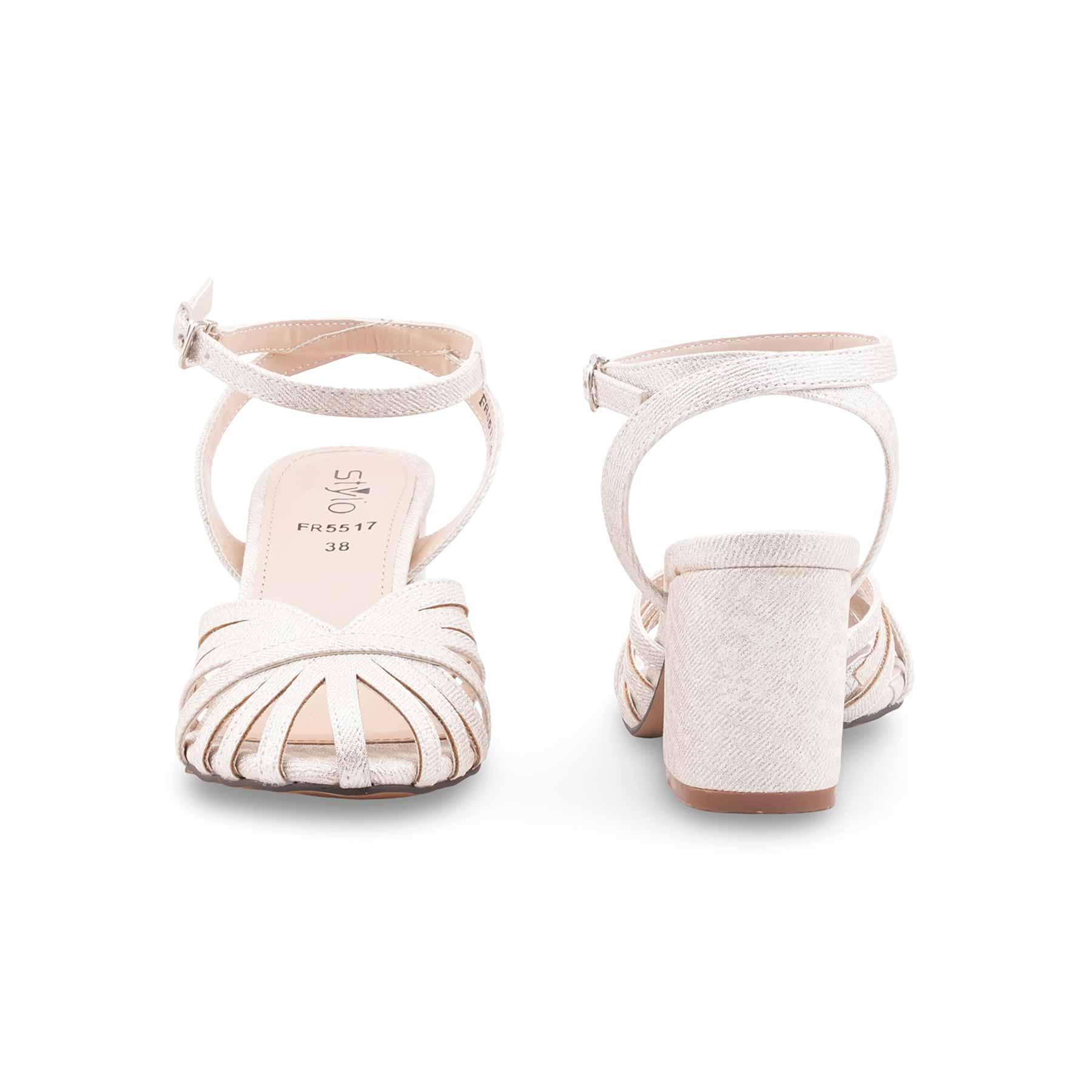Cream Formal Sandal For Ladies FR5517 - Image 4