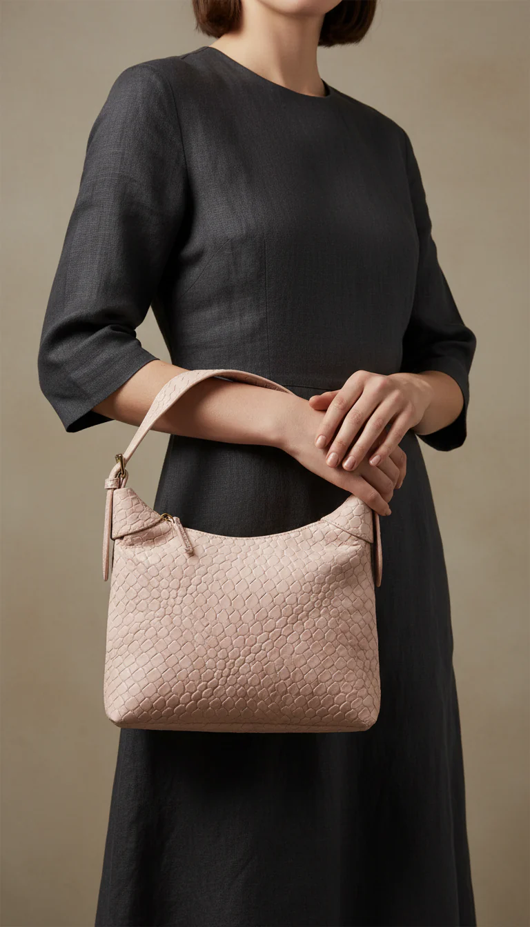 Cream Formal Shoulder Bag For Women P36462