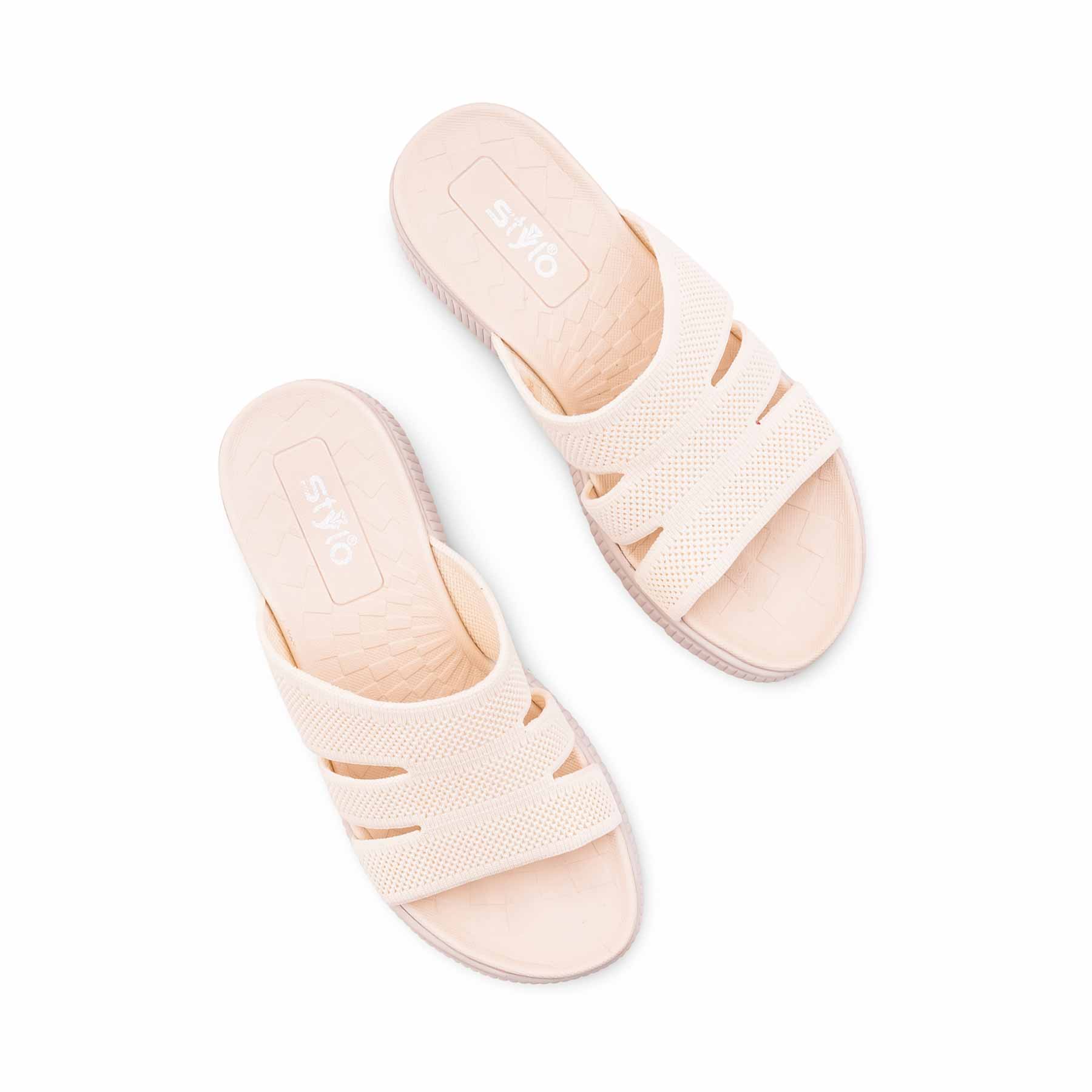 Cream Formal Slipper For Ladies PU0810 - Image 5
