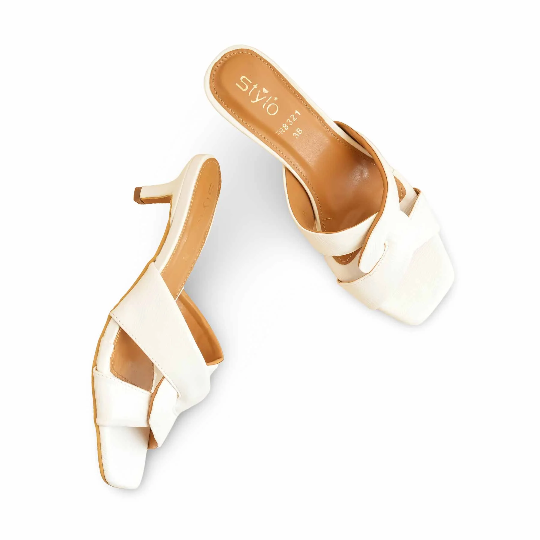 Cream Formal Slipper For Women FR8321 - Image 5