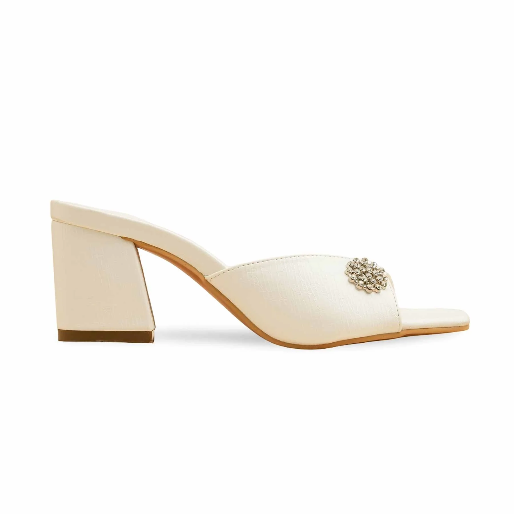 Cream Formal Slipper For Women FR8363 - Image 2