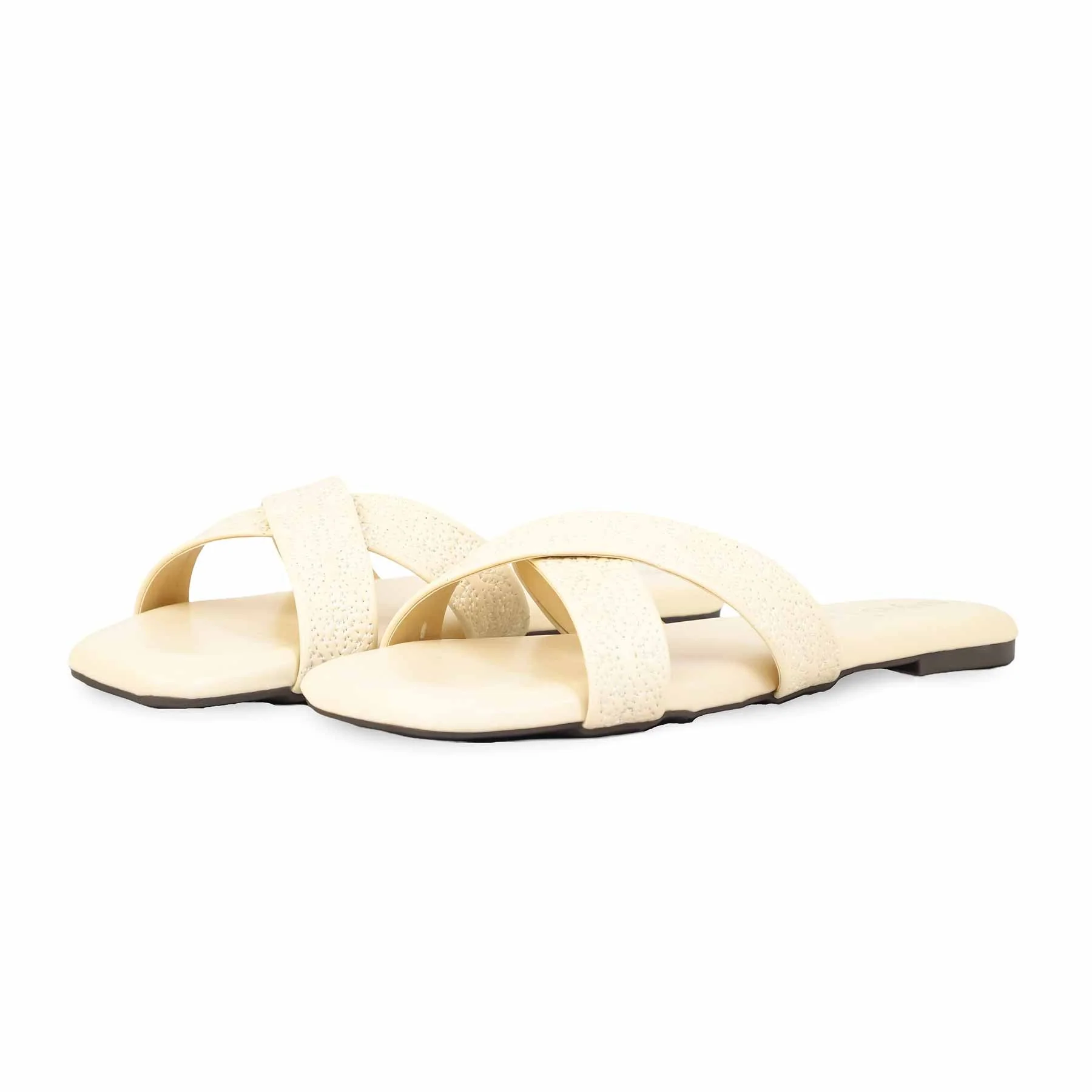 Cream Formal Slipper FR8294 - Image 3
