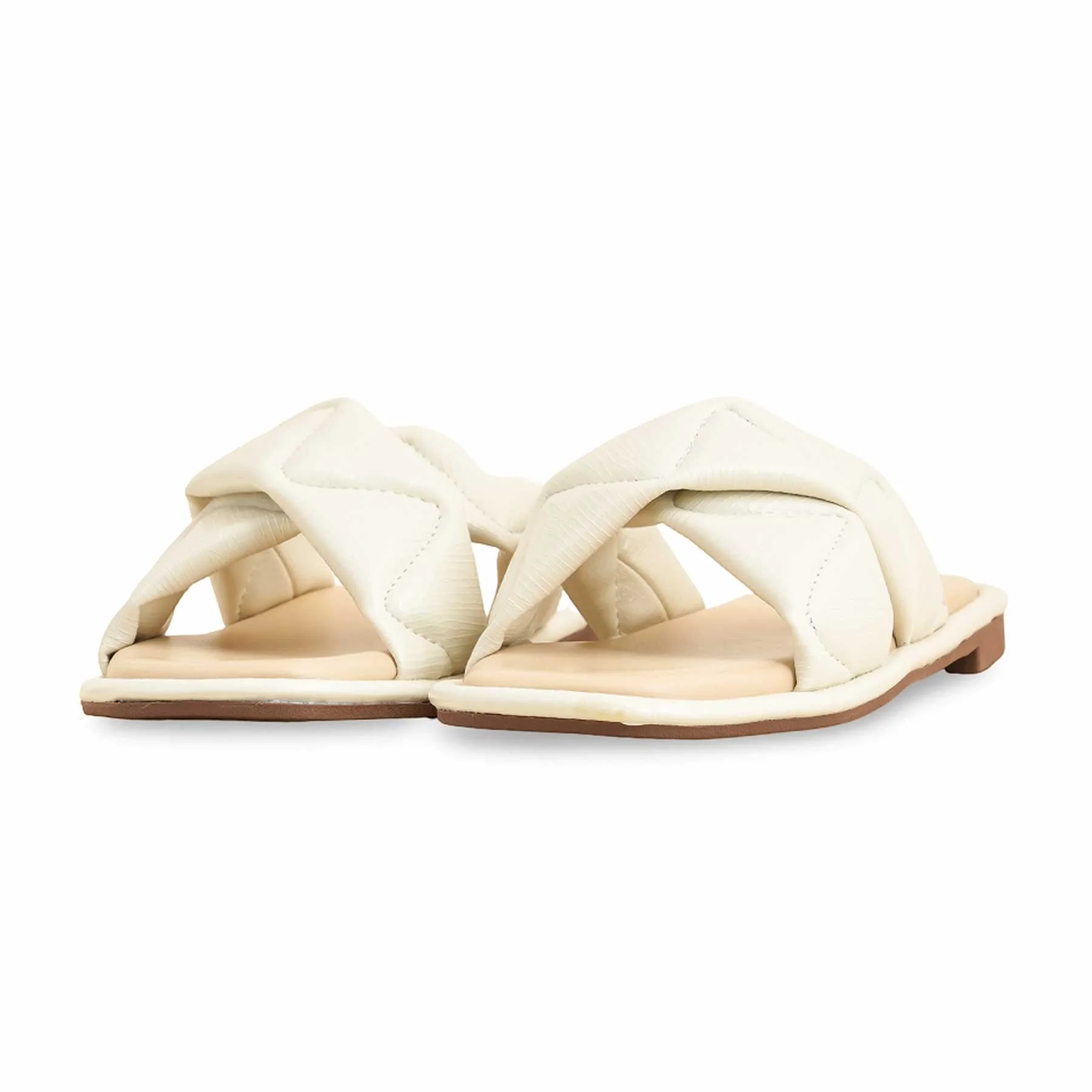 Cream Formal Slipper FR8352 - Image 3