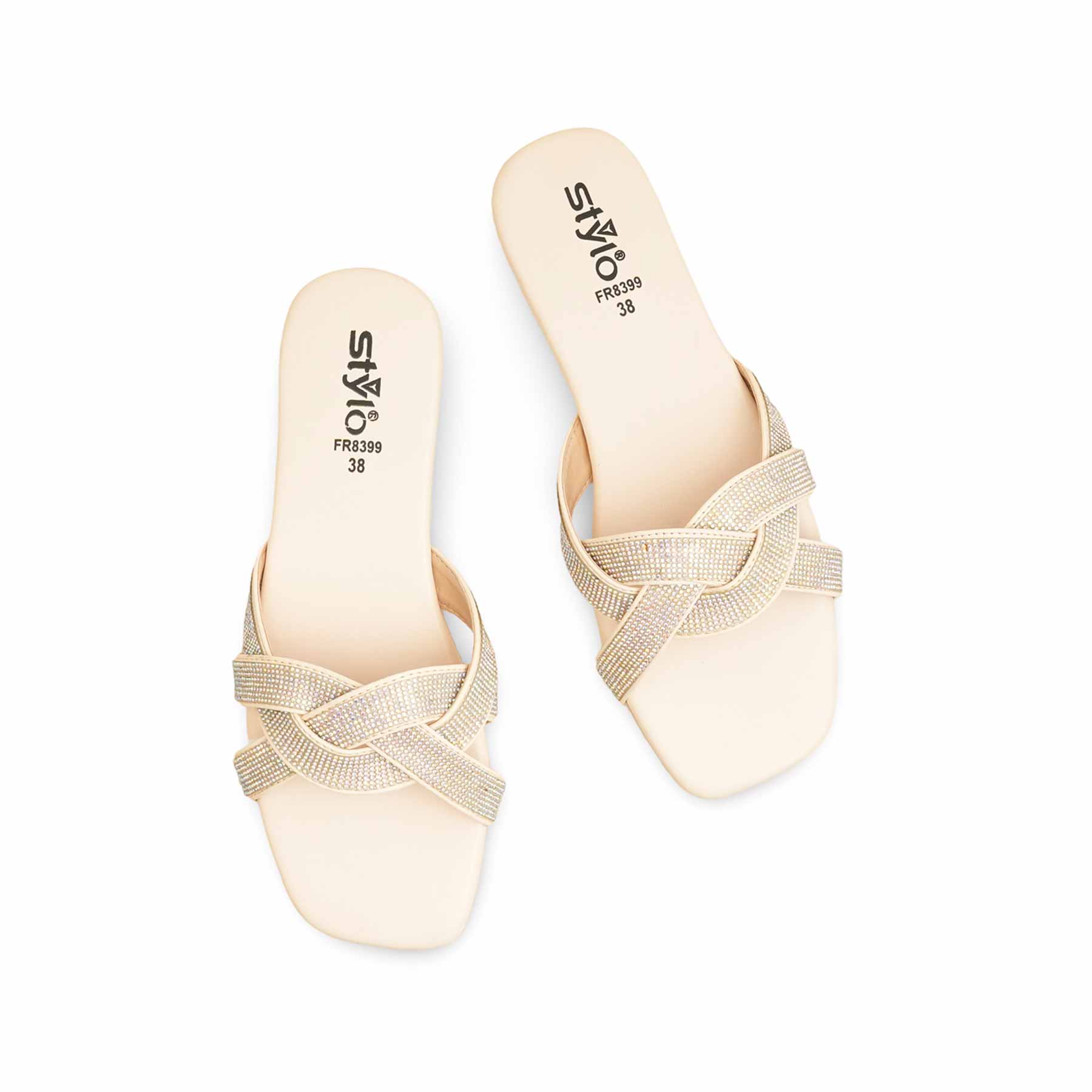 Cream Formal Slipper FR8399 - Image 5