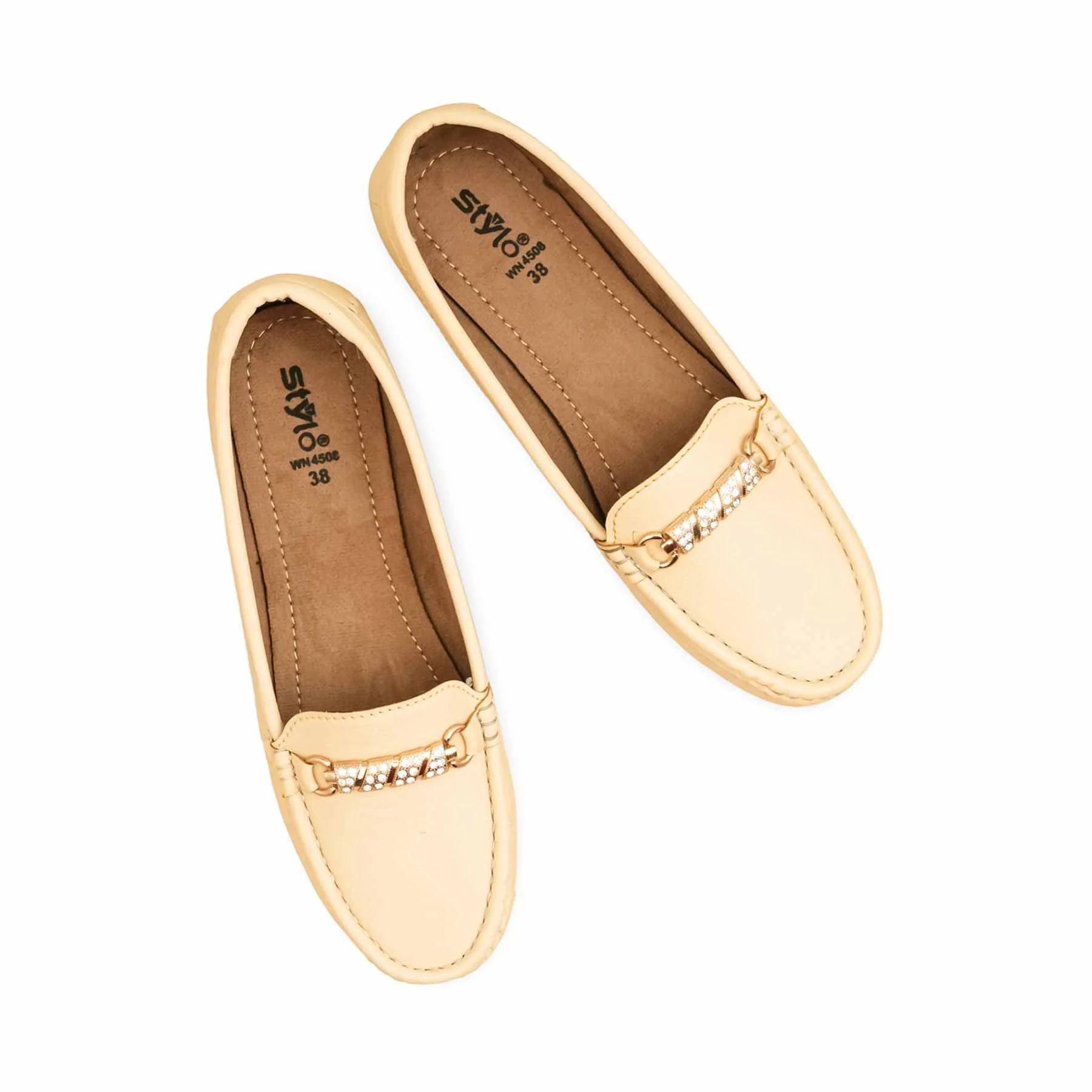 Cream Moccasin For Ladies WN4508 - Image 5