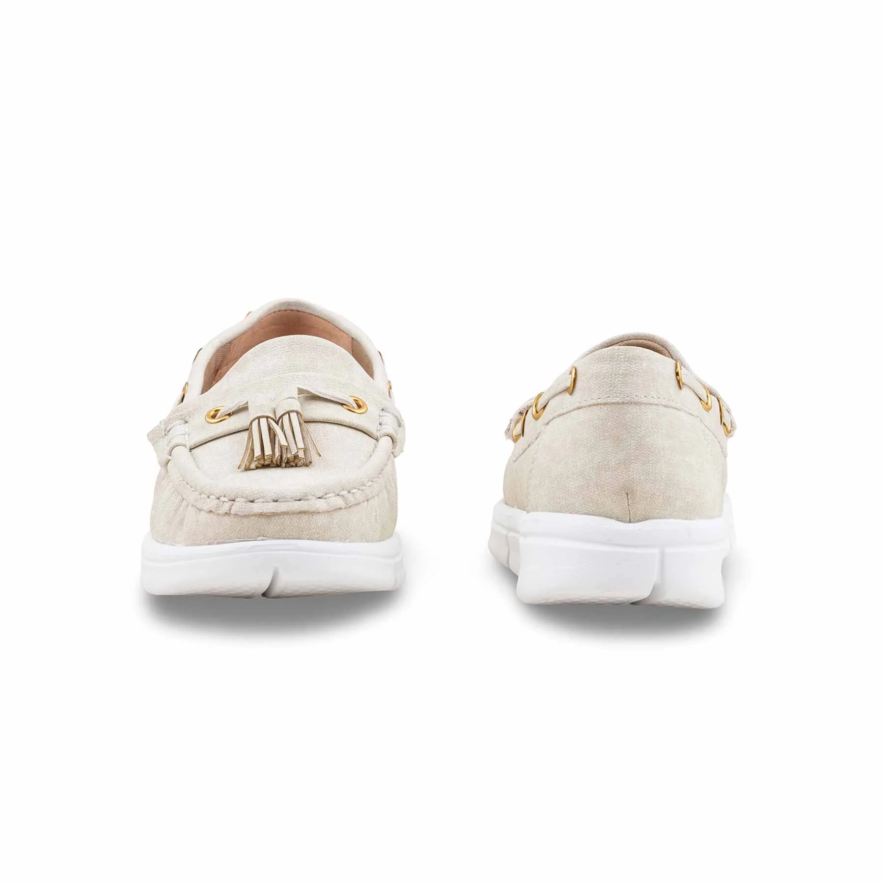 Cream Moccasin For Ladies WN4581 - Image 5