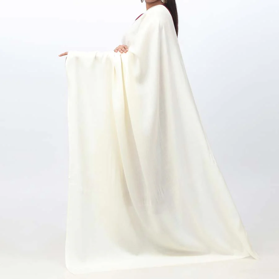 Cream Plain Shawl PW3735