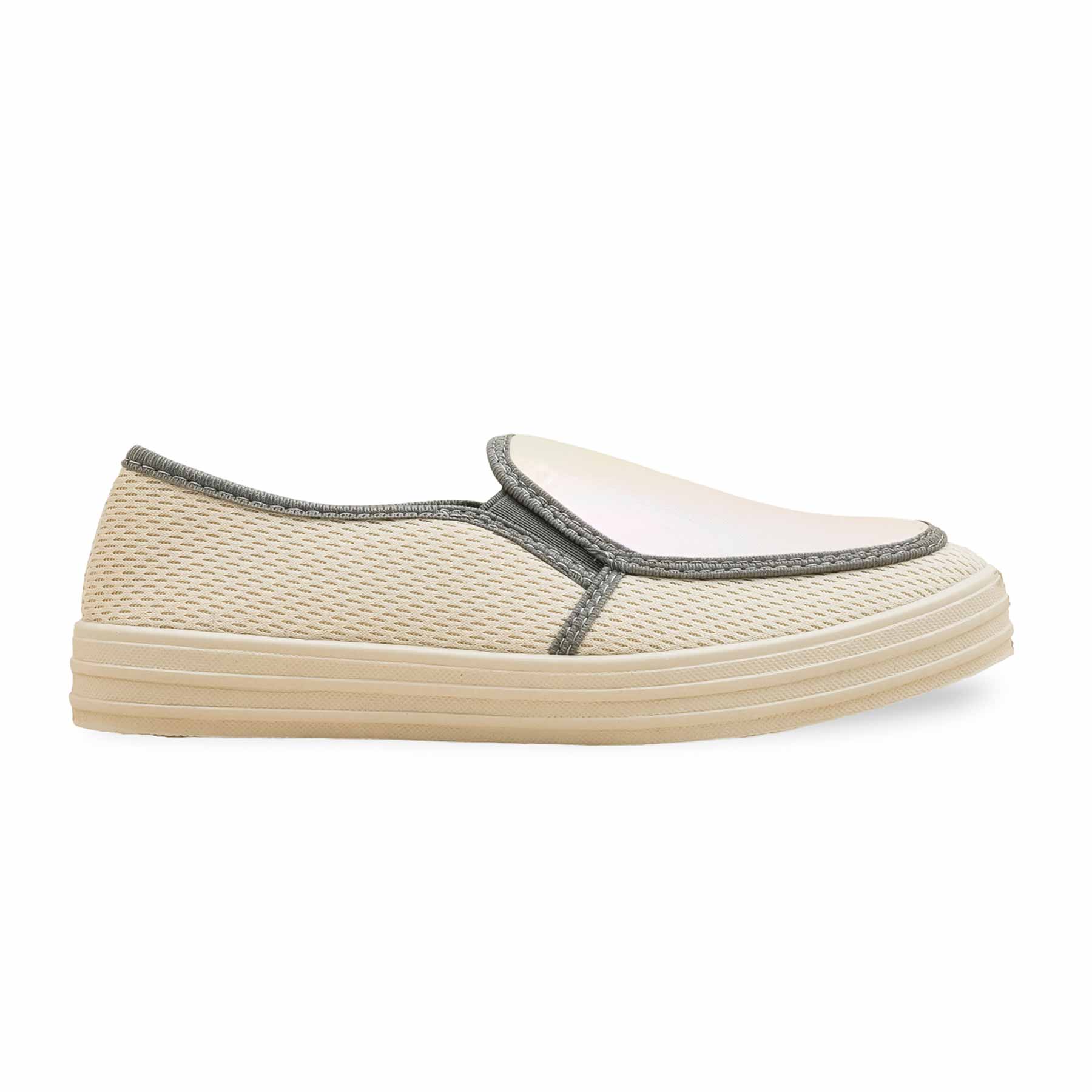 Cream Sneaker For Women WN6168 - Image 2