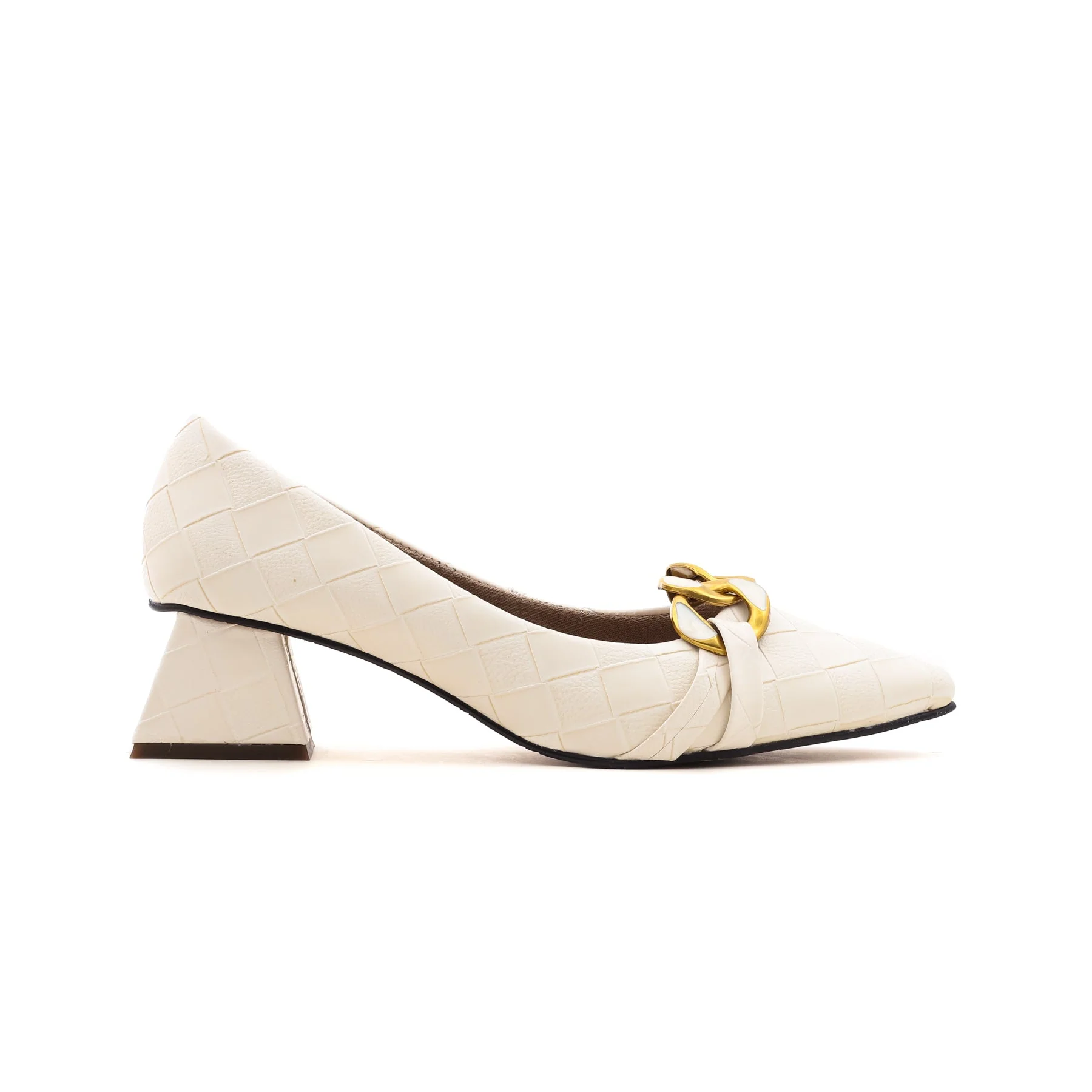 Cream Court Shoes WN7255 - Image 2