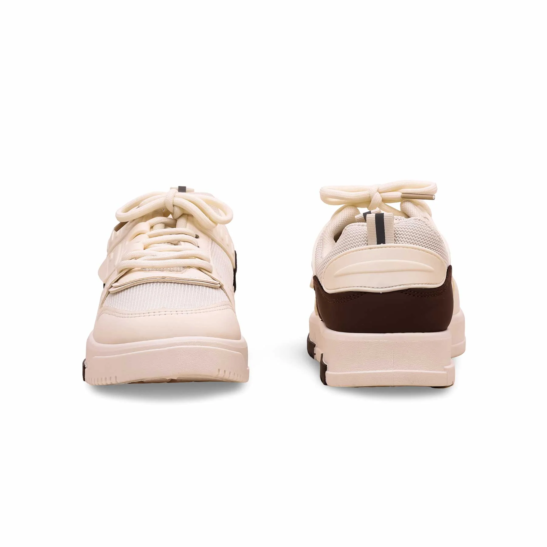 Cream Women Casual Sneaker AT7391 - Image 3