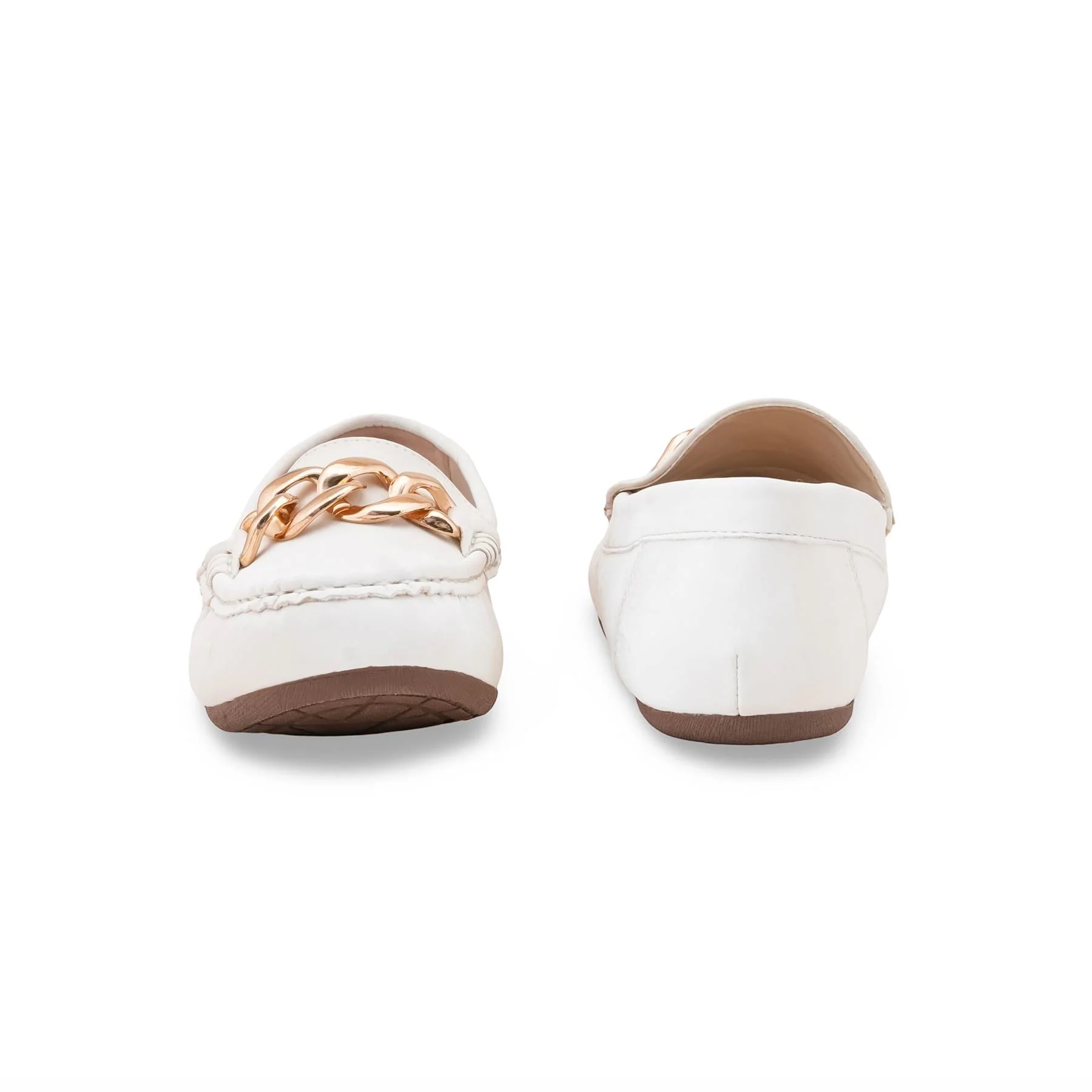 Cream Women Moccasin WN4572 - Image 4