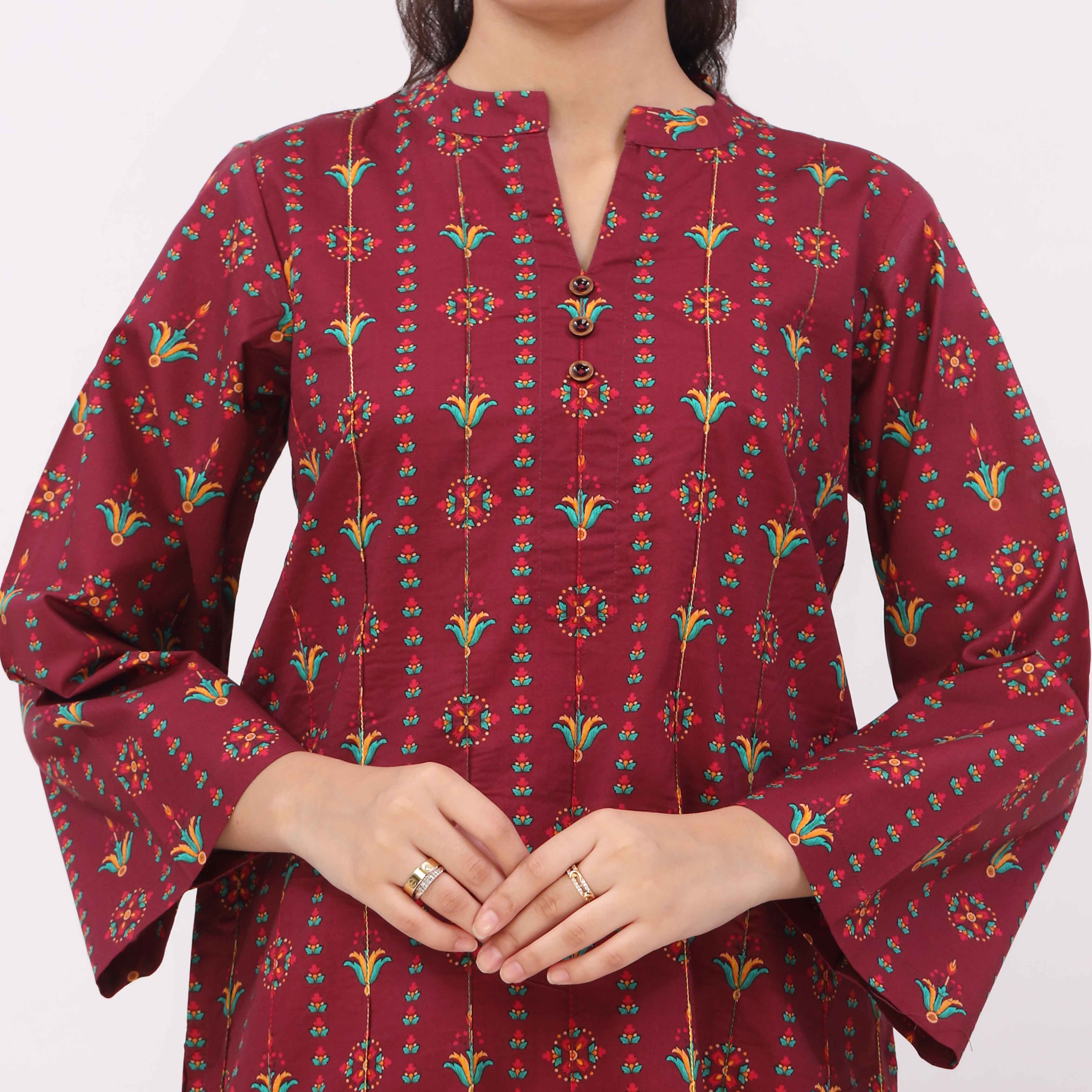 Digital Printed Cotton Cambric Shirt PW5025 - Image 3