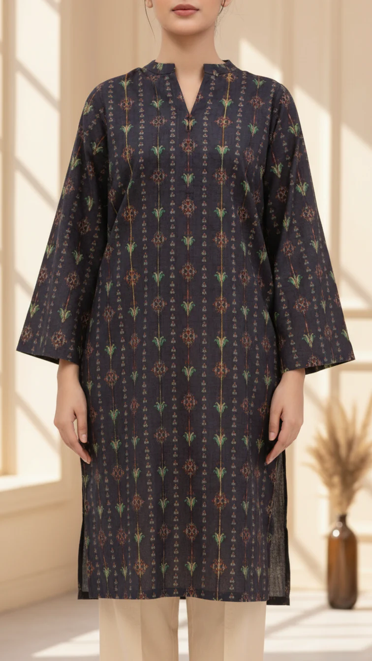 Digital Printed Cotton Cambric Shirt PW5026
