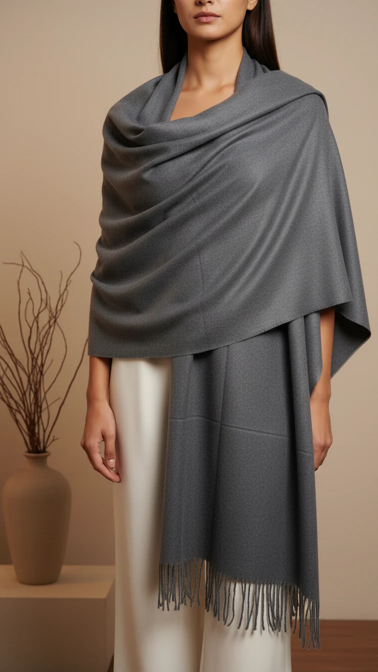 Dk Grey Winter Stole PW5746
