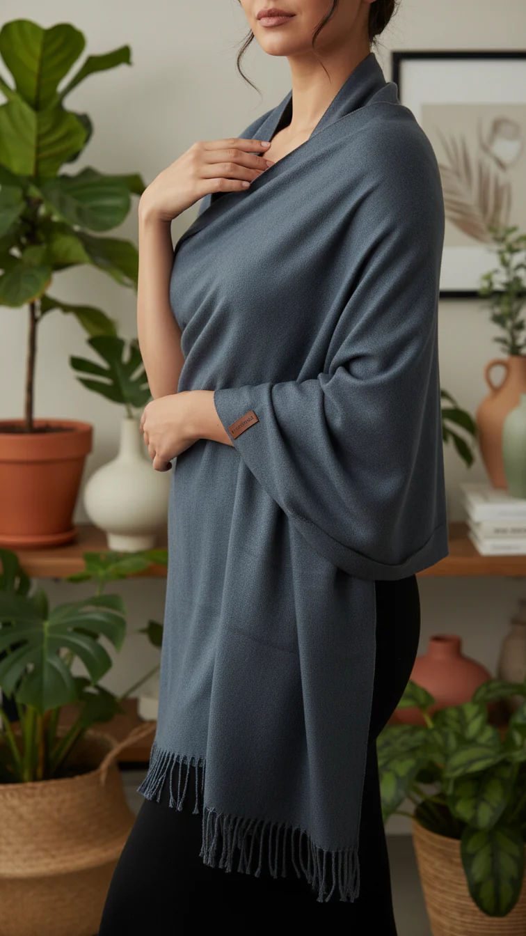 Dk Grey Winter Stole PW5760