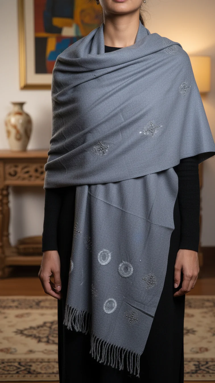 Dk Grey Winter Stole PW5764