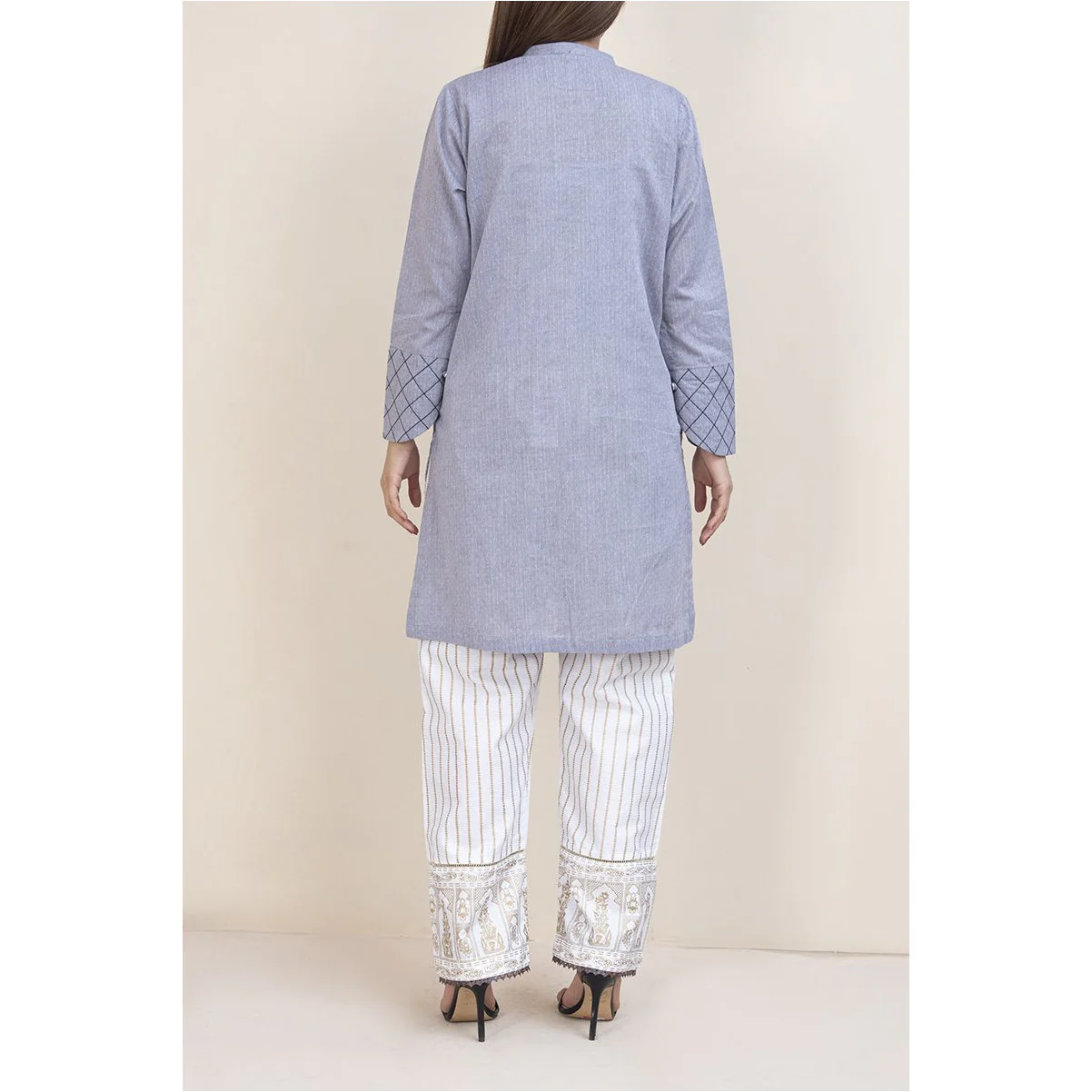 Embellished Jaquard Shirt PE1006 - Image 3