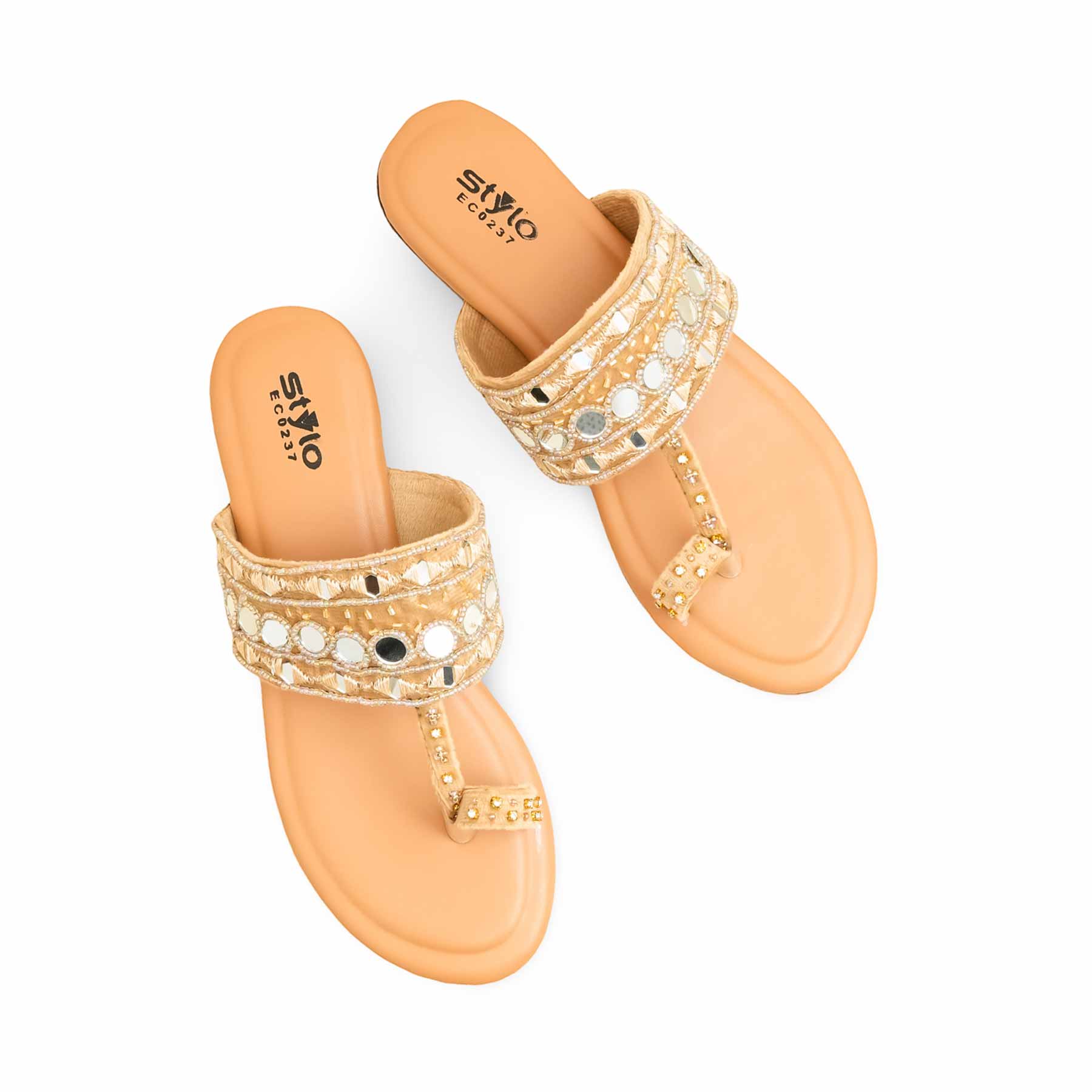 Fawn Ethnic Chappal EC0237 - Image 5