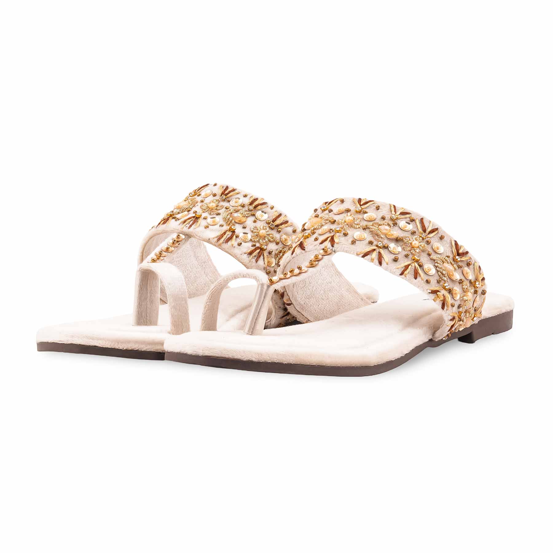Fawn Ethnic Chappal For Women EC0252 - Image 4