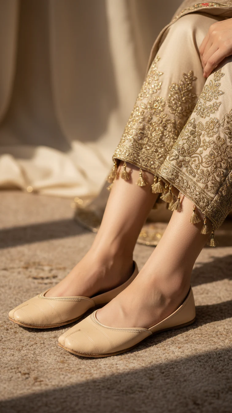 Fawn Leather Khussa EC8657