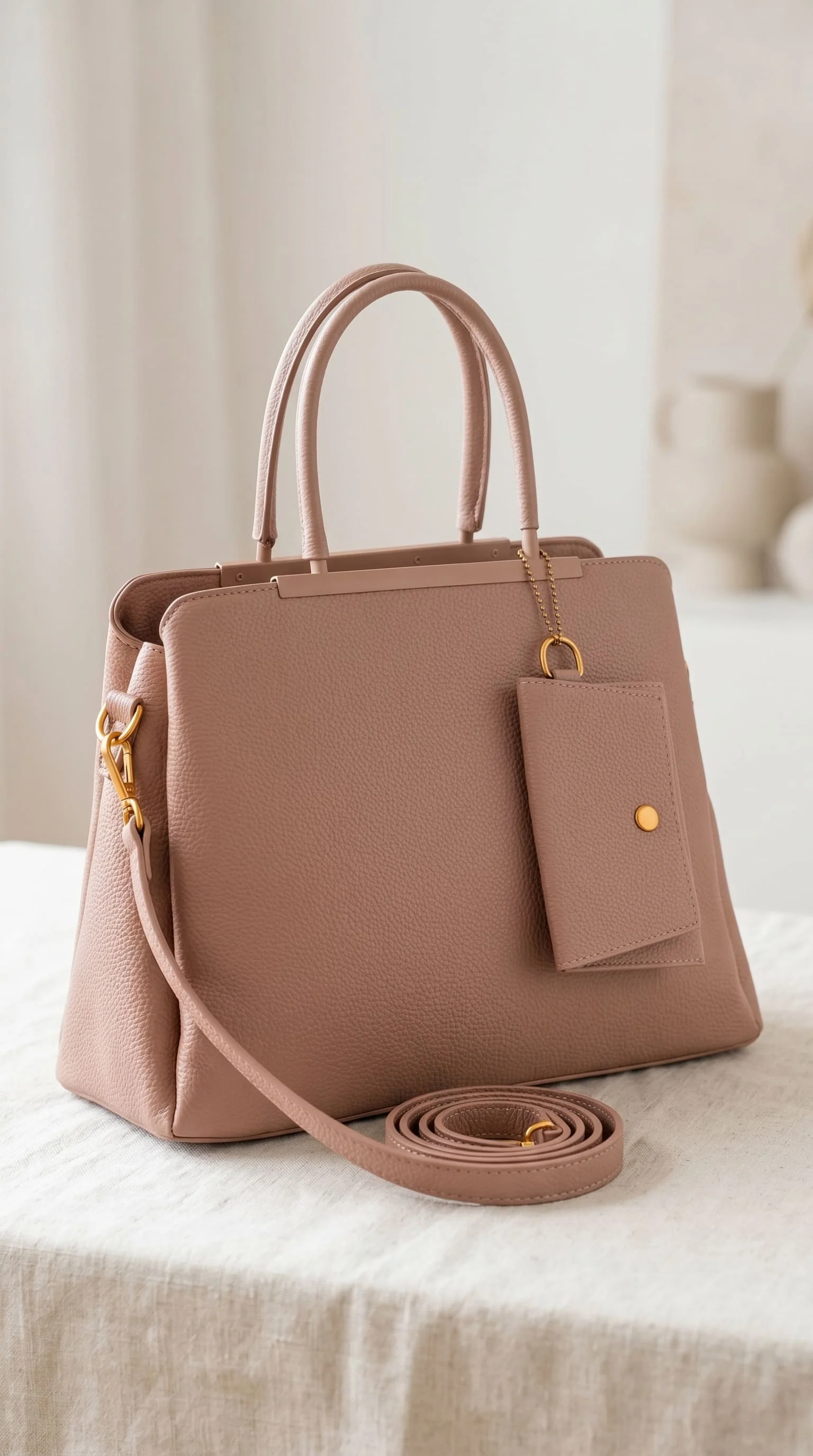 Fawn Formal Hand Bag For Ladies P36597